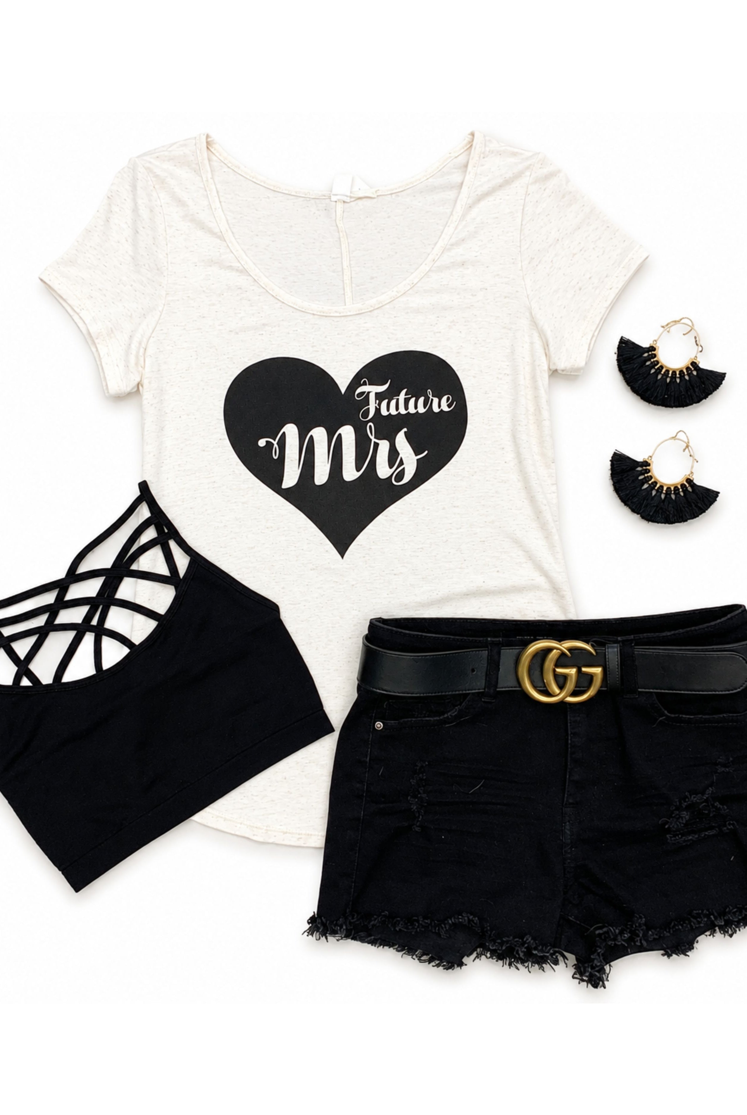 Future Mrs. "Heart" Short Sleeve Graphic Tee-Top-privityboutique.com-Privity Boutique, Women’s Fashion Boutique in Mesa, Arizona
