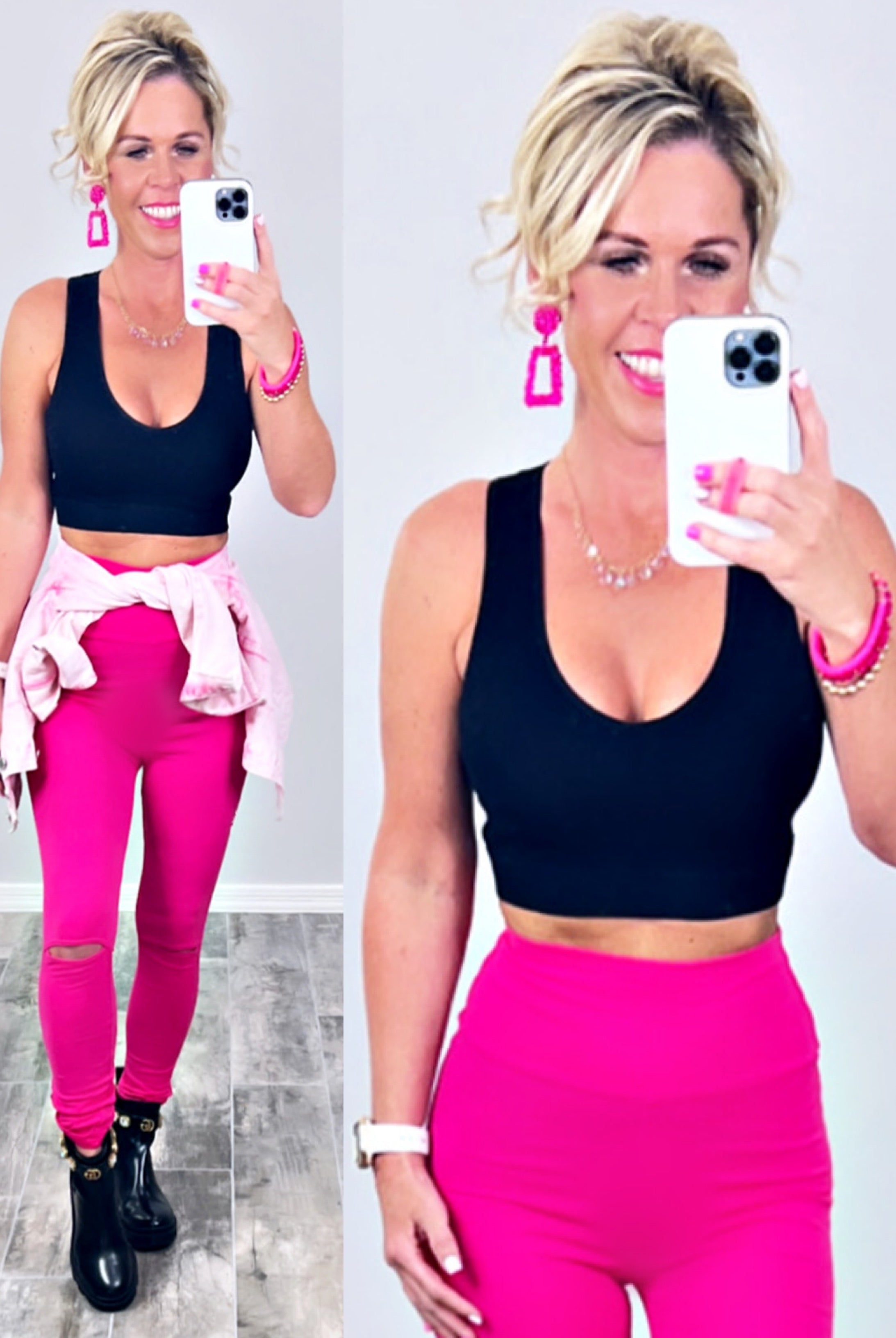 Very V Ribbed Cropped Top - Black-bralette-privityboutique-Privity Boutique, Women’s Fashion Boutique in Mesa, Arizona