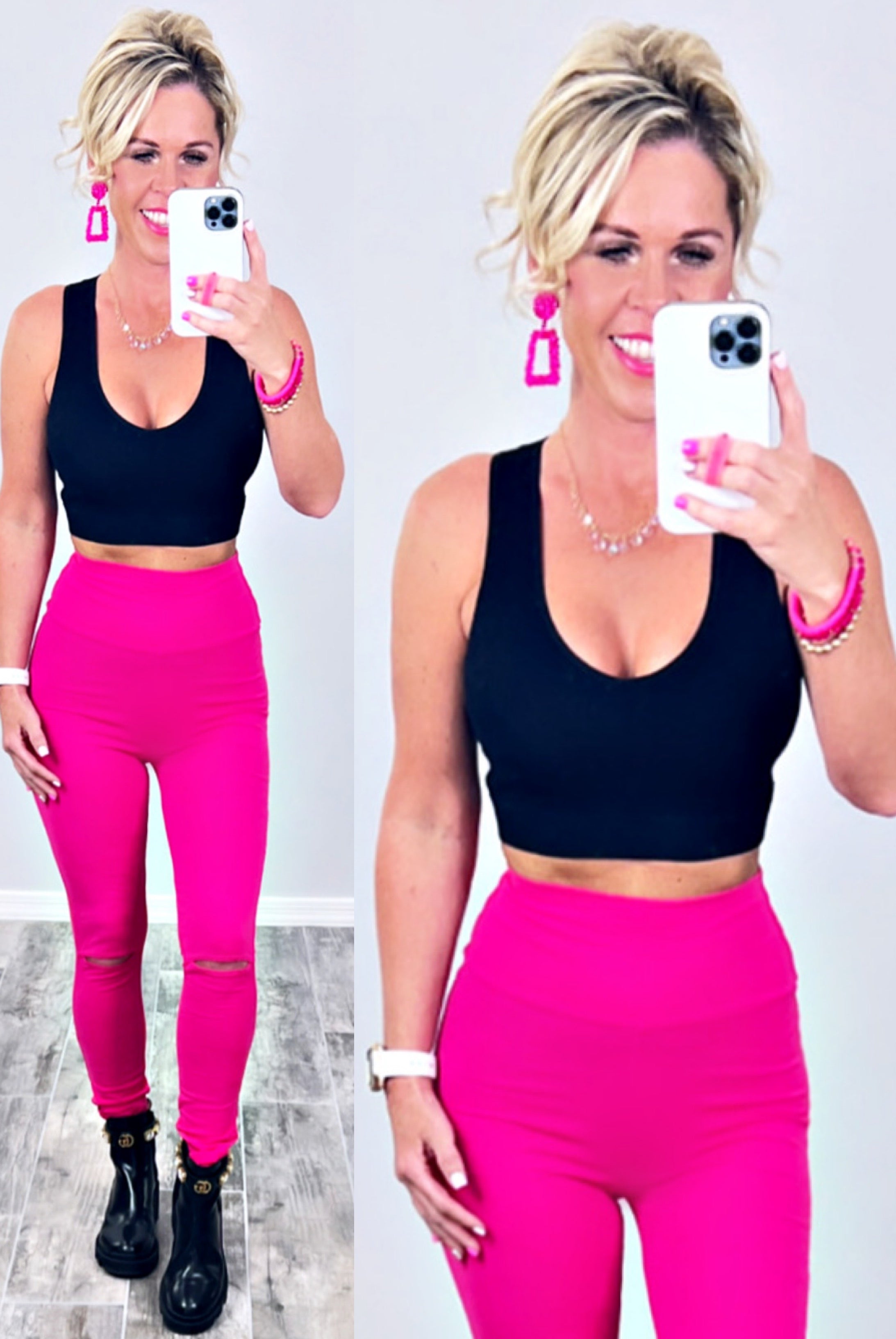 Very V Ribbed Cropped Top - Black-bralette-privityboutique-Privity Boutique, Women’s Fashion Boutique in Mesa, Arizona