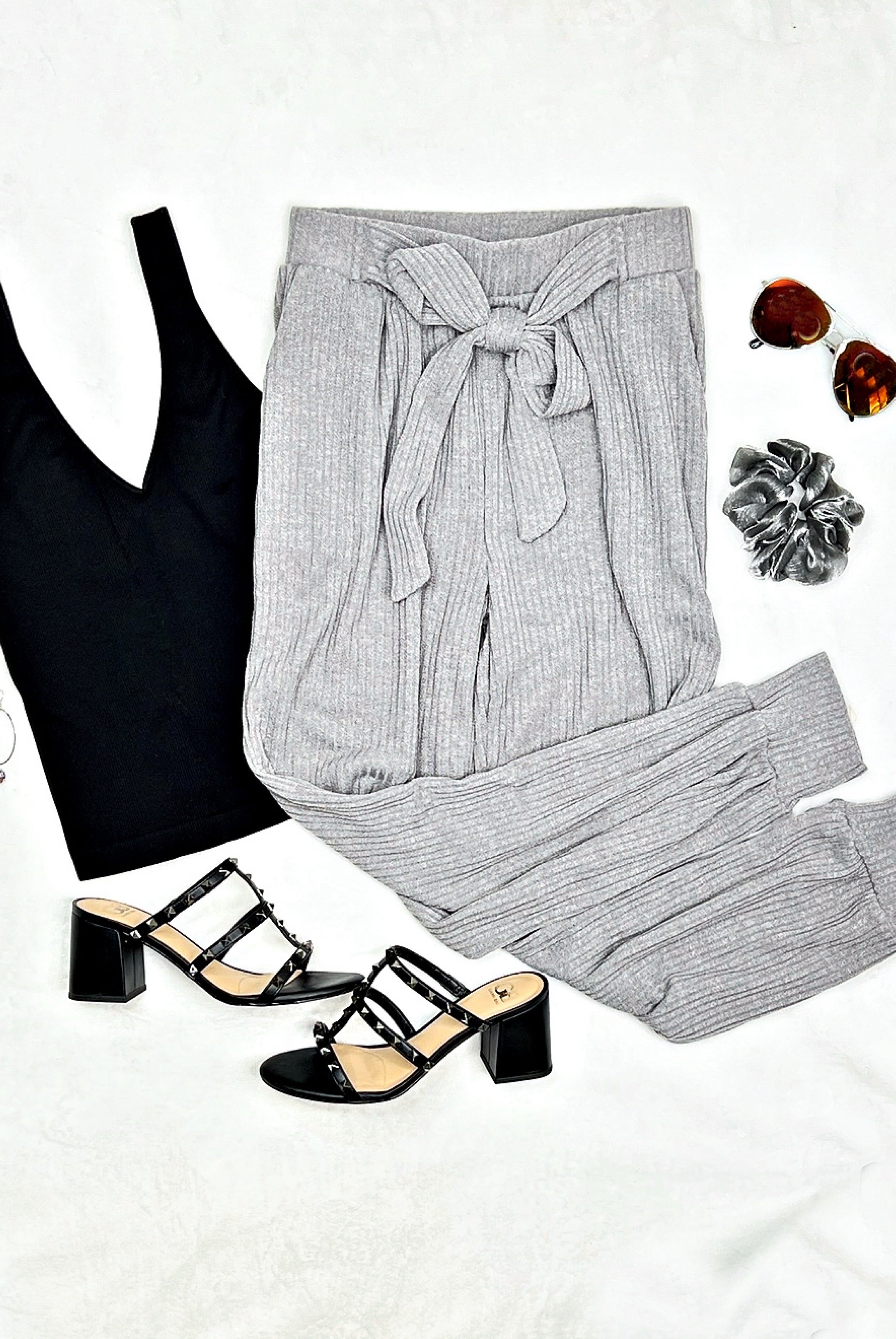 Feel The Magic Pants - Grey-joggers-privityboutique.com-Privity Boutique, Women’s Fashion Boutique in Mesa, Arizona