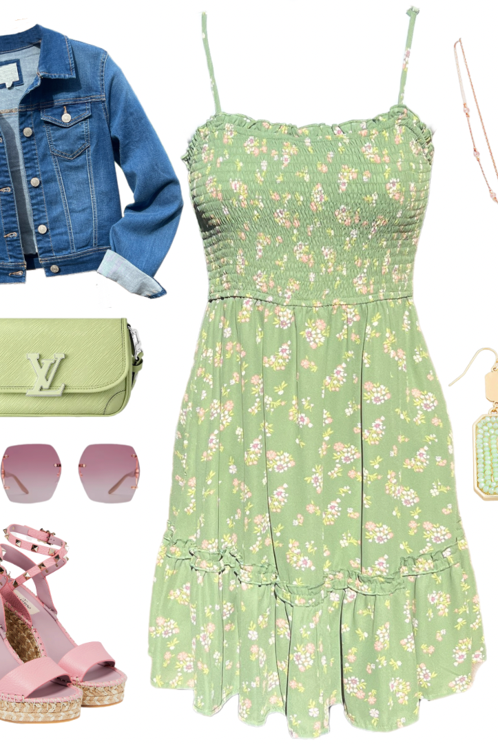 Keep It Easy Floral Print Dress - Sage-Dress-privityboutique.com-Privity Boutique, Women’s Fashion Boutique in Mesa, Arizona