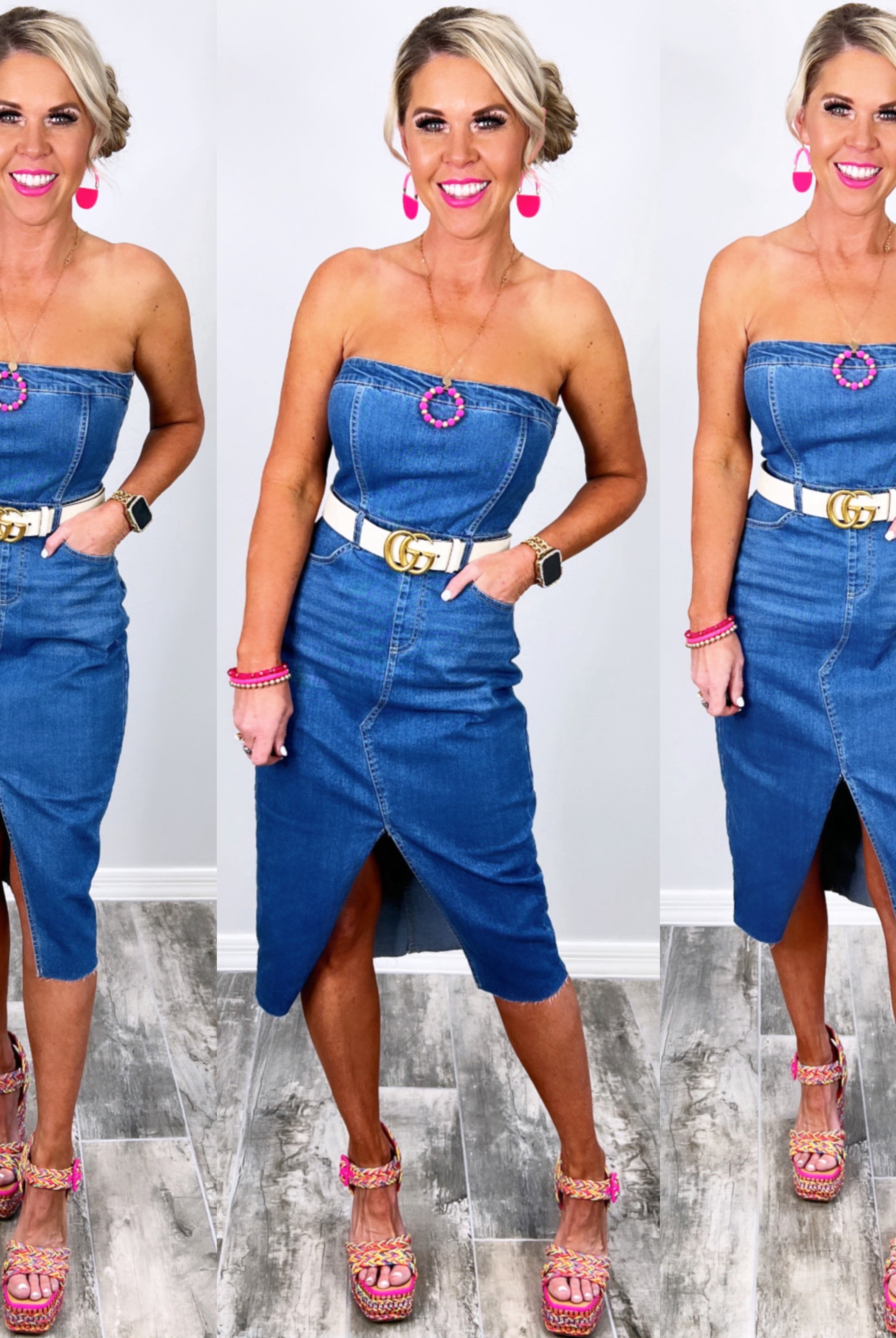 Take A Minute Denim Jean Dress-Jumpsuits-privityboutique.com-Privity Boutique, Women’s Fashion Boutique in Mesa, Arizona