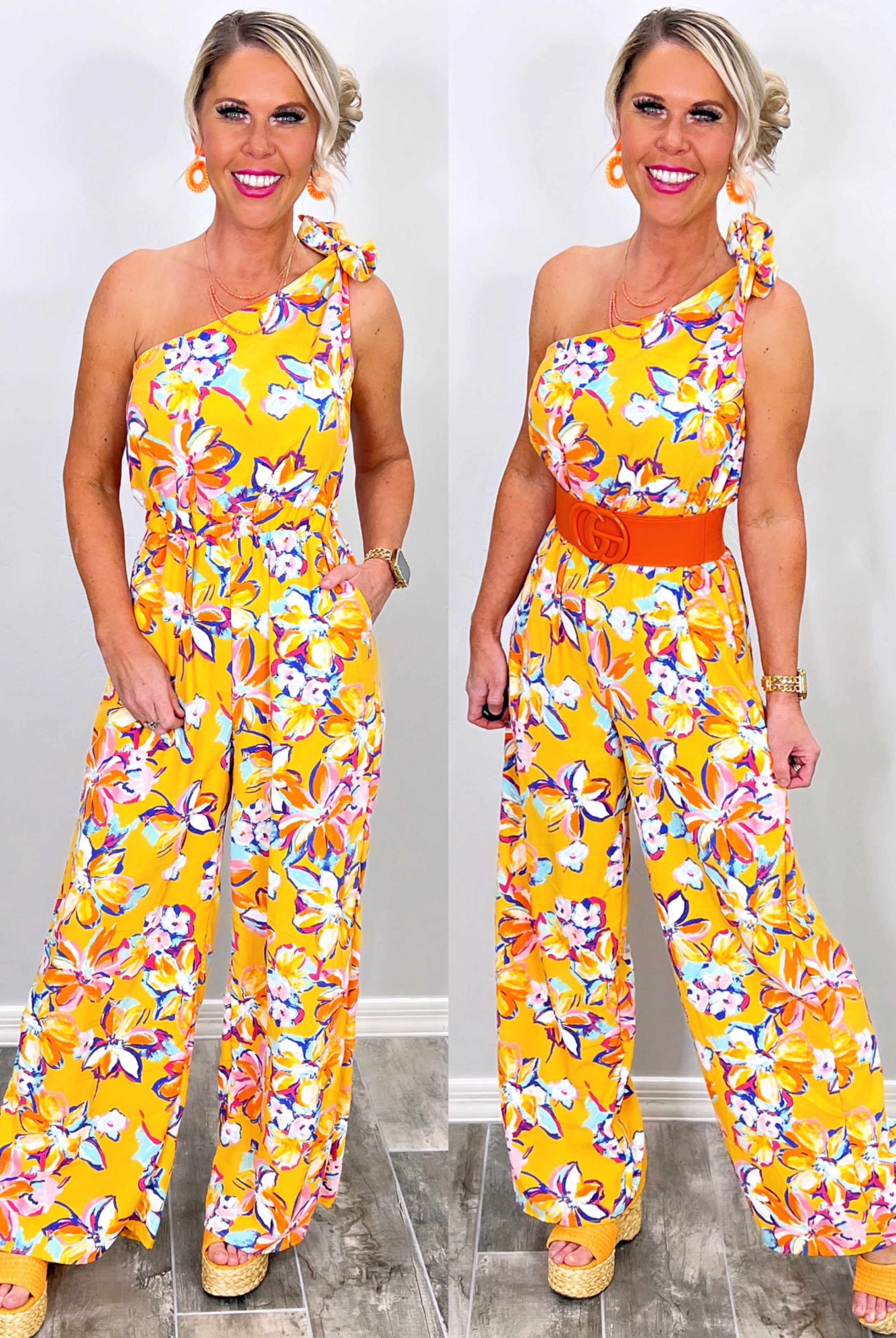 Vacay Vibes One Shoulder Jumpsuit-Jumpsuit-privityboutique.com-Privity Boutique, Women’s Fashion Boutique in Mesa, Arizona