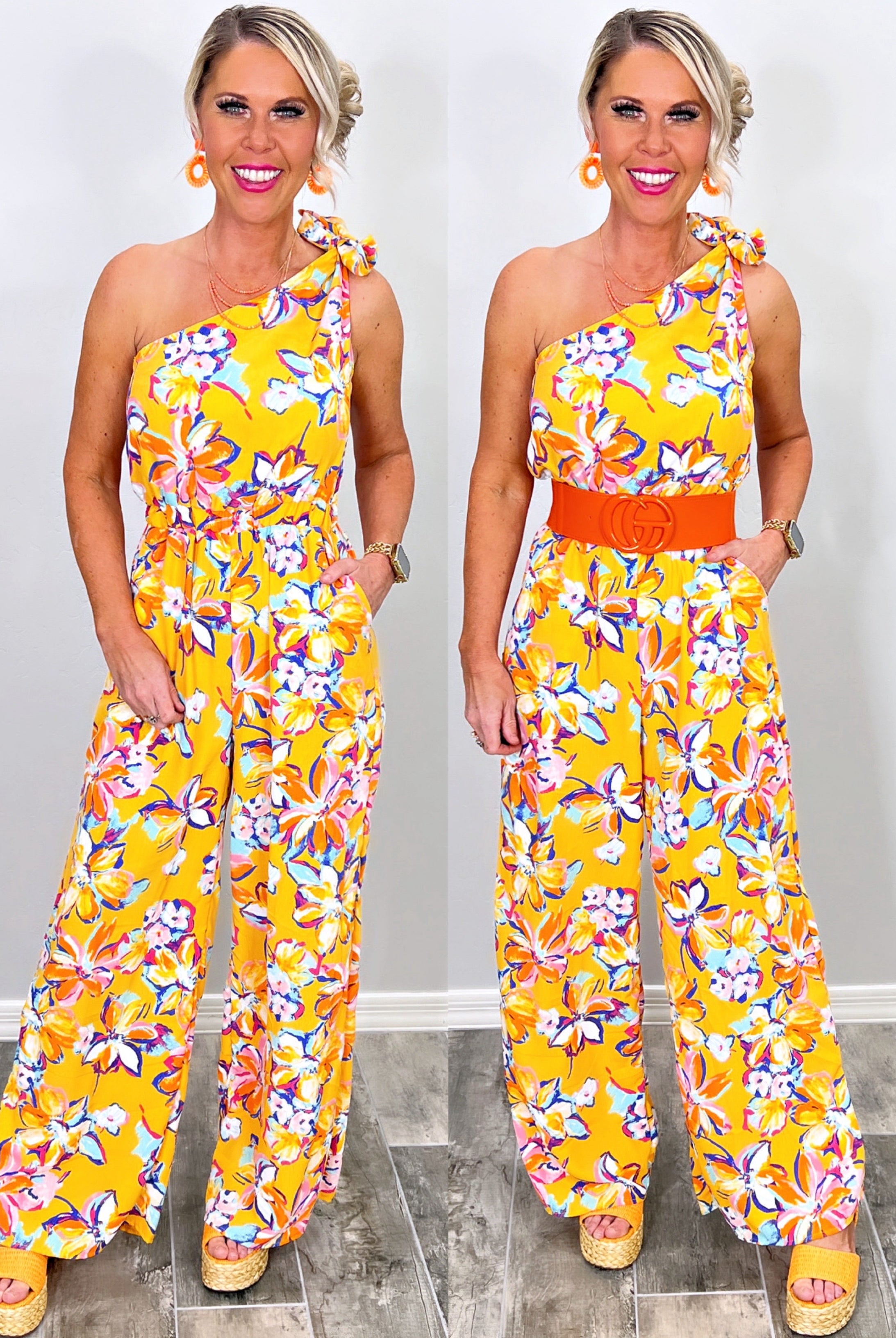 Vacay Vibes One Shoulder Jumpsuit-Jumpsuit-privityboutique.com-Privity Boutique, Women’s Fashion Boutique in Mesa, Arizona