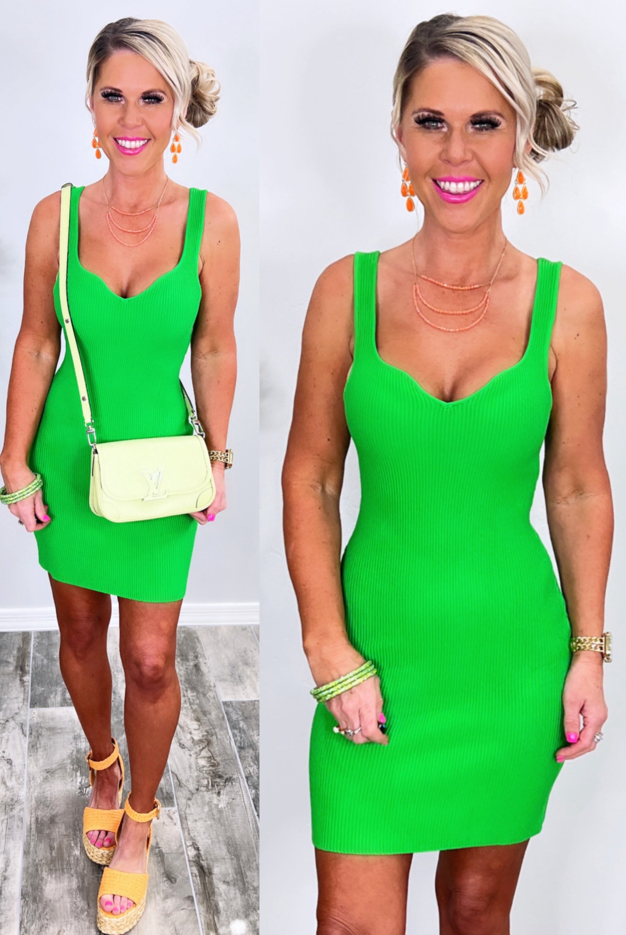 Making Reservations Ribbed Green Dress-Top-privityboutique-Privity Boutique, Women’s Fashion Boutique in Mesa, Arizona