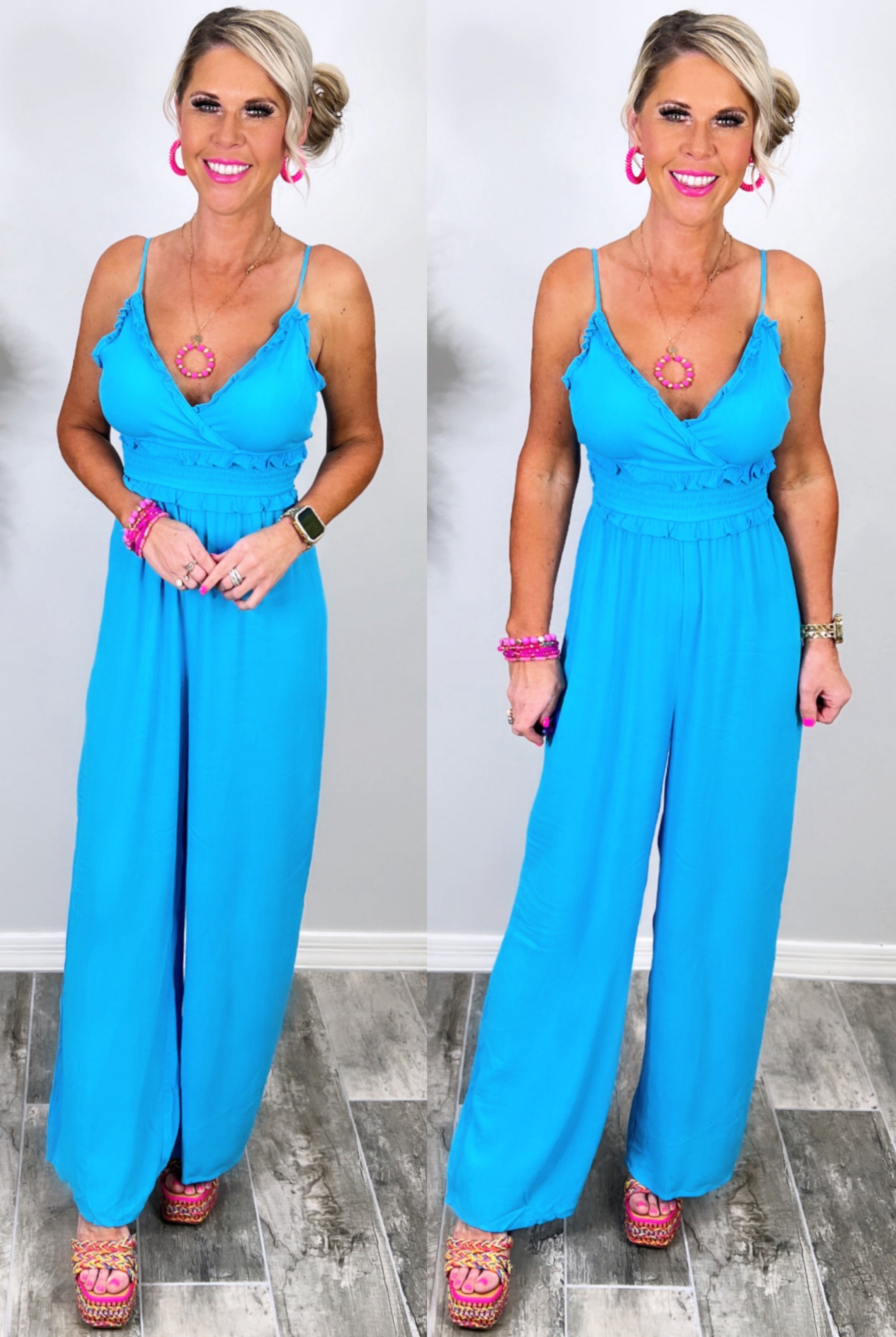 Paradise Haven Jumpsuit - Blue-Dress-privityboutique.com-Privity Boutique, Women’s Fashion Boutique in Mesa, Arizona