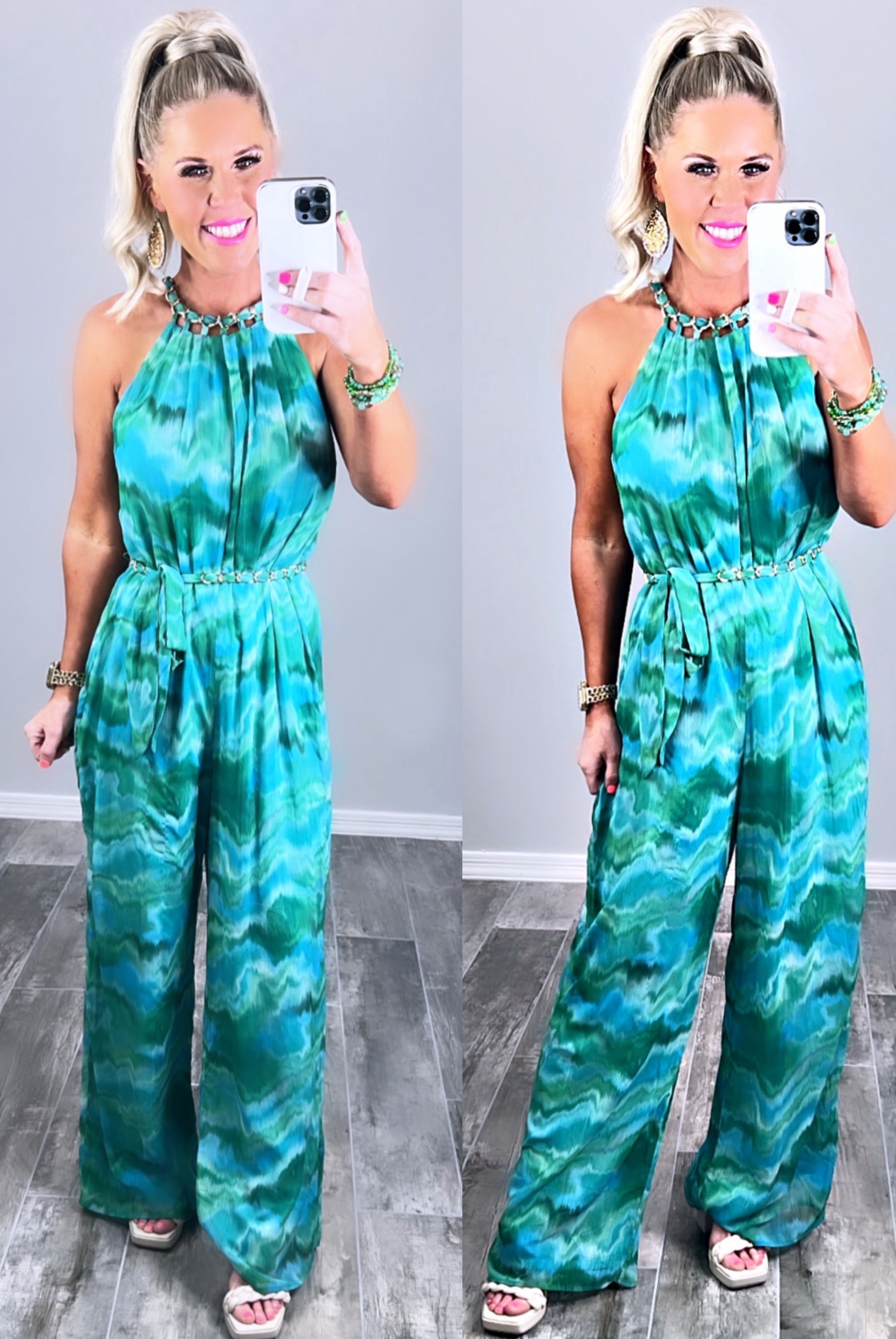 Sun And Done Green Jumpsuit-Jumpsuits-privityboutique.com-Privity Boutique, Women’s Fashion Boutique in Mesa, Arizona