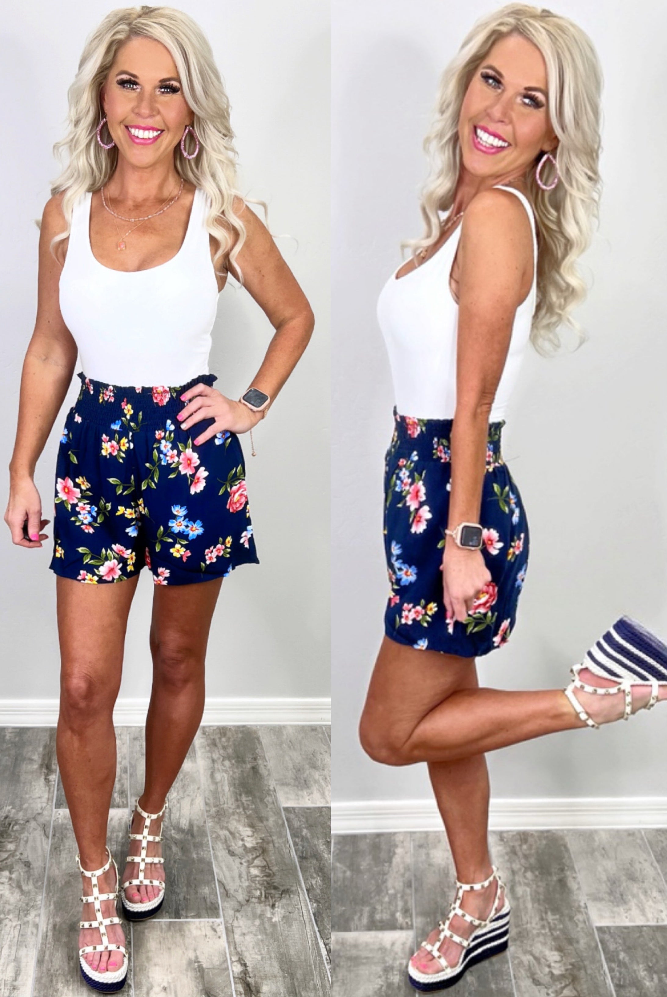 She's Stealing Hearts Multi Floral Shorts-Shorts-privityboutique.com-Privity Boutique, Women’s Fashion Boutique in Mesa, Arizona