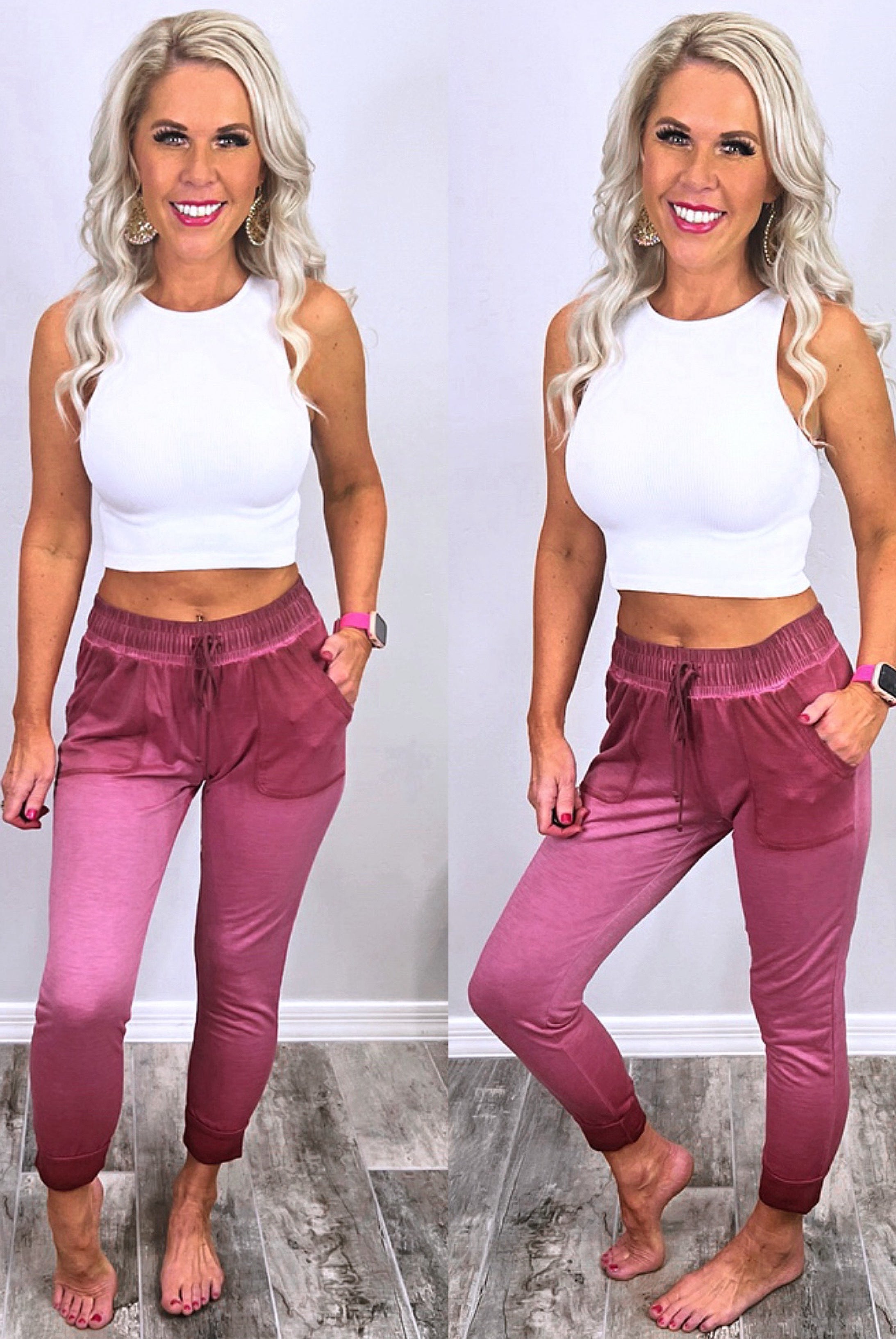 Ombre Cropped Joggers-joggers-privityboutique.com-Privity Boutique, Women’s Fashion Boutique in Mesa, Arizona