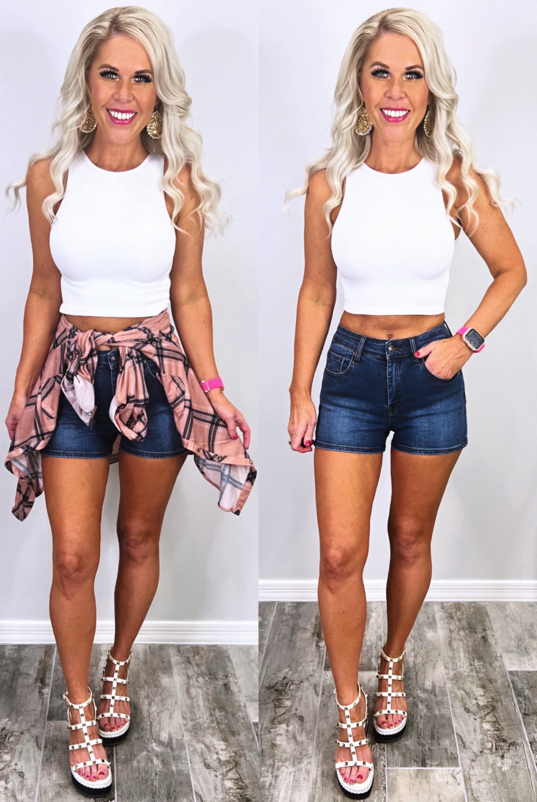 Classic Basic Denim Shorts - Dark-Dress-privityboutique.com-Privity Boutique, Women’s Fashion Boutique in Mesa, Arizona