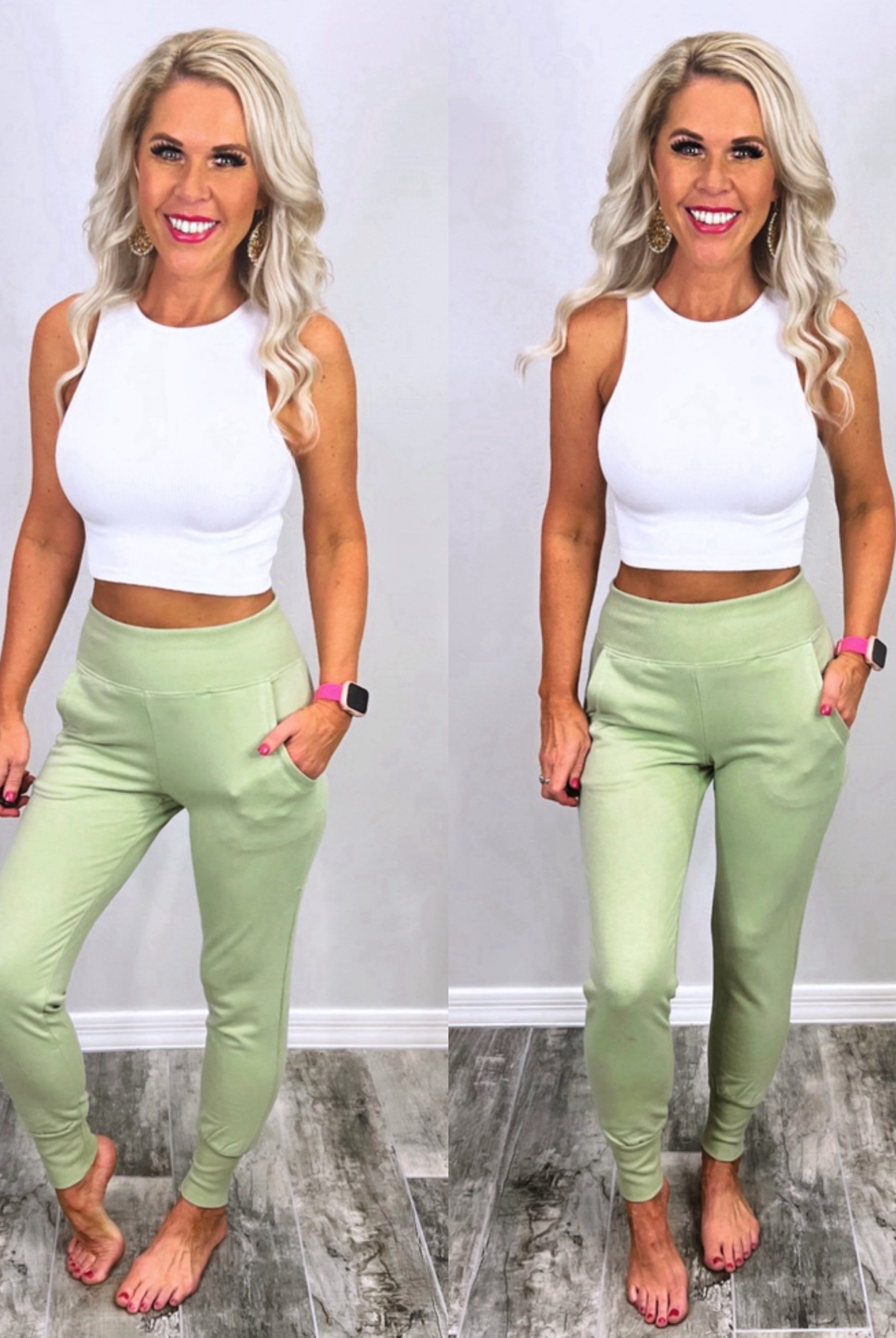 Lounging Around Joggers - Lt. Sage-joggers-privityboutique.com-Privity Boutique, Women’s Fashion Boutique in Mesa, Arizona