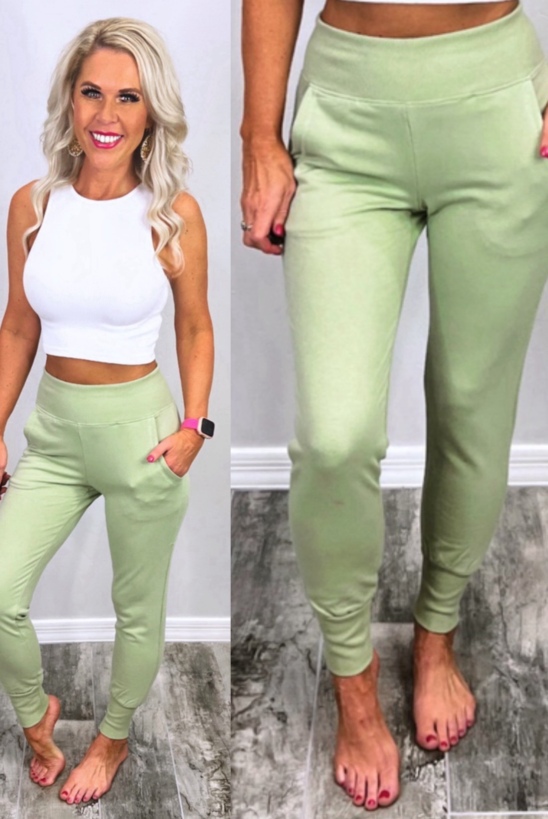 Lounging Around Joggers - Lt. Sage-joggers-privityboutique.com-Privity Boutique, Women’s Fashion Boutique in Mesa, Arizona