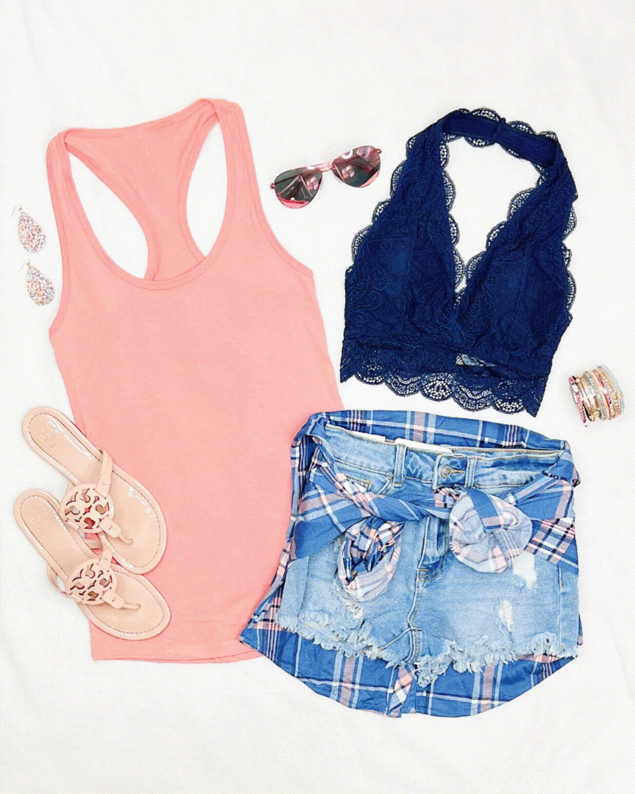 Pink and Navy Tank | Privity Boutique | Mesa, AZ