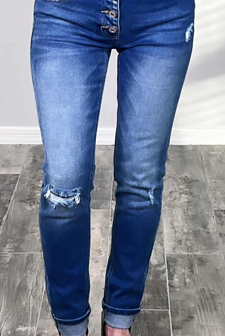 Maci Button Front Distressed Jeans-jeans-privityboutique-Privity Boutique, Women’s Fashion Boutique in Mesa, Arizona