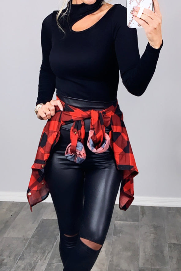 Penny Plaid Flannel Top - Buffalo Red-flannel-privityboutique-Privity Boutique, Women’s Fashion Boutique in Mesa, Arizona