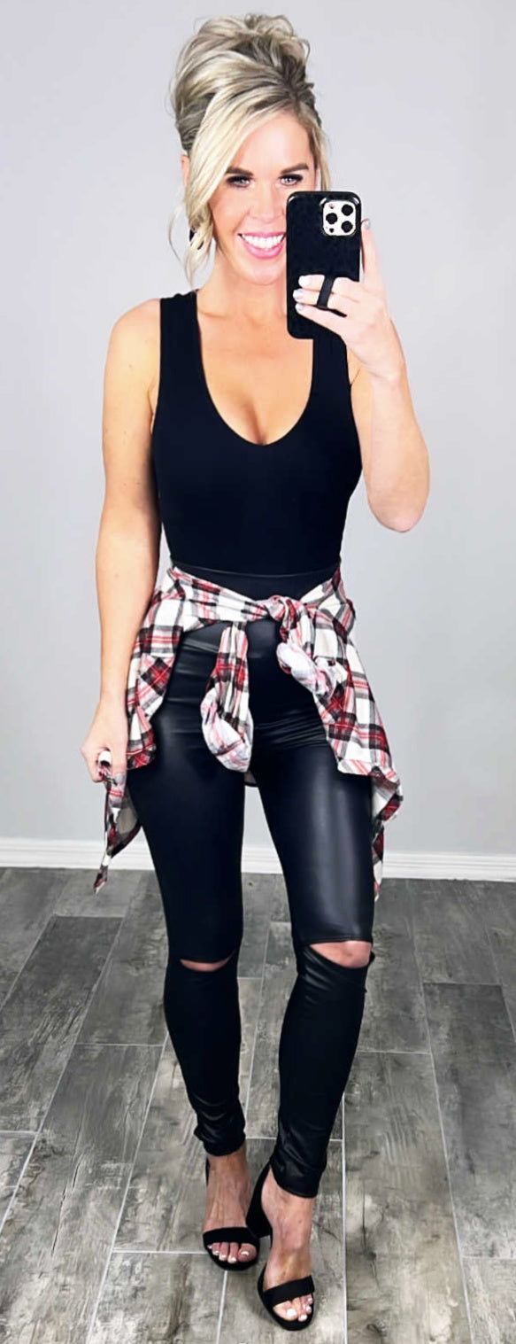 Penny Plaid Flannel Top - Ivory/Red-flannel-privityboutique-Privity Boutique, Women’s Fashion Boutique in Mesa, Arizona