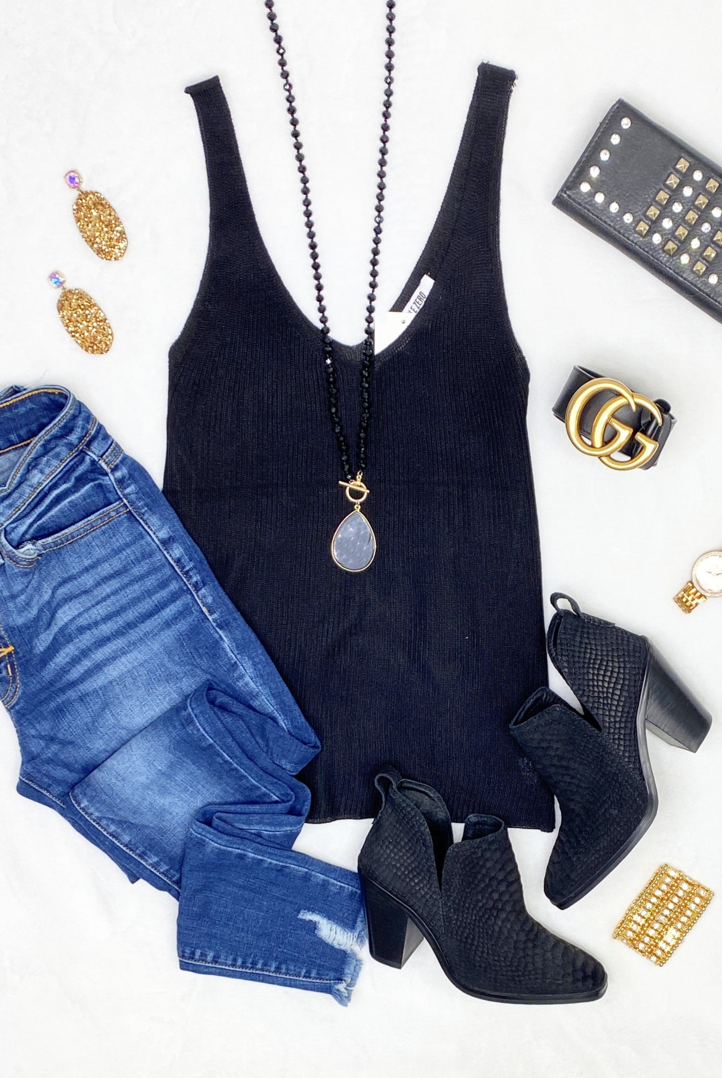 Comfort & Ease Tank - Black-Top-privityboutique-Privity Boutique, Women’s Fashion Boutique in Mesa, Arizona