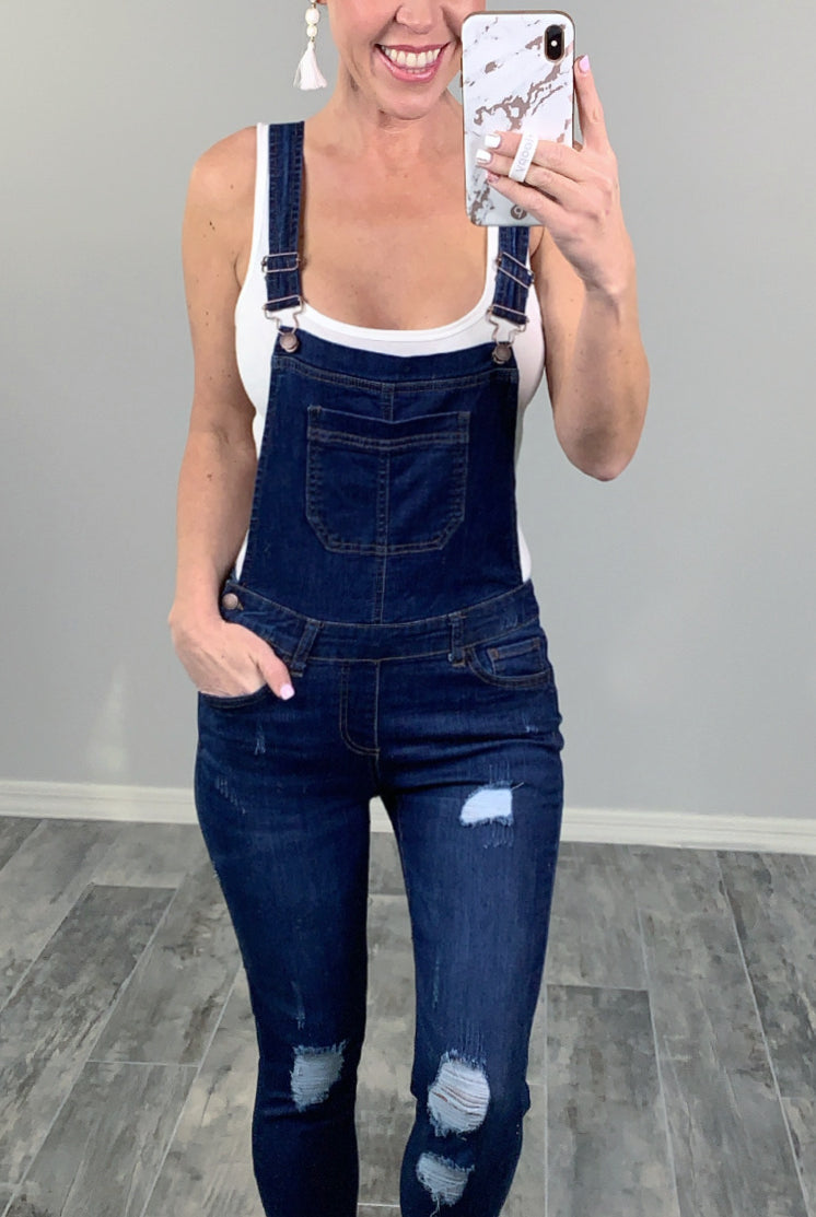 Best Overall Dark Wash Overalls-jeans-privityboutique-Privity Boutique, Women’s Fashion Boutique in Mesa, Arizona