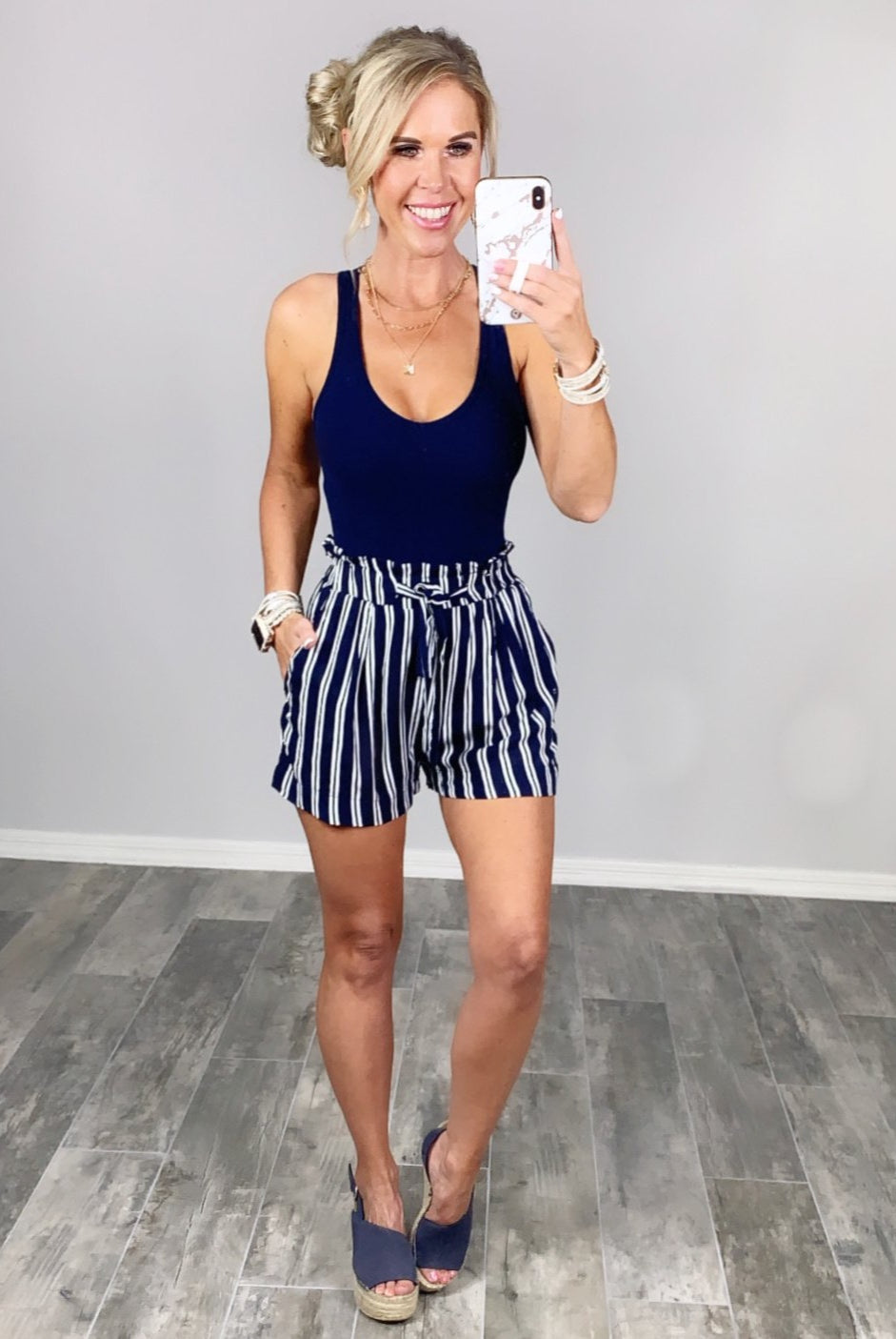 Look Into It Shorts - Navy-Dress-privityboutique.com-Privity Boutique, Women’s Fashion Boutique in Mesa, Arizona