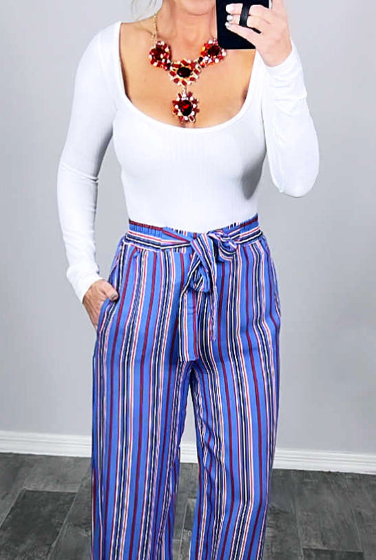 Stating the Obvious Pants - Blue-palazzo-privityboutique.com-Privity Boutique, Women’s Fashion Boutique in Mesa, Arizona