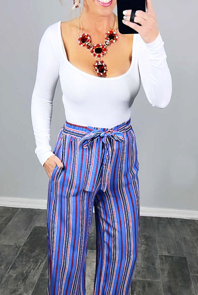 Stating the Obvious Pants - Blue-palazzo-privityboutique.com-Privity Boutique, Women’s Fashion Boutique in Mesa, Arizona