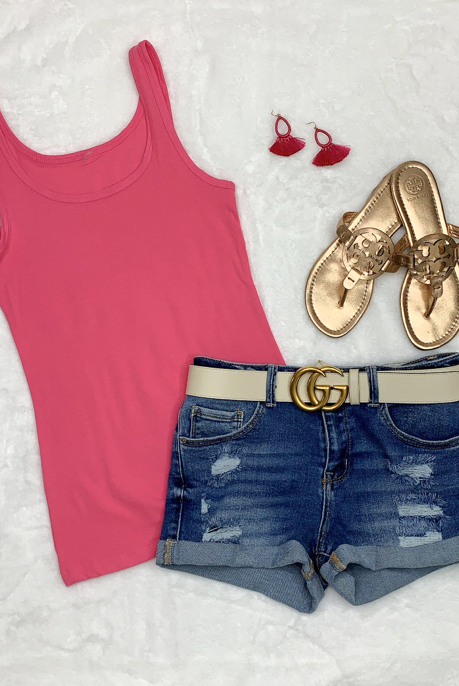 Basic Scoop Tank - Pink-Top-privityboutique.com-Privity Boutique, Women’s Fashion Boutique in Mesa, Arizona