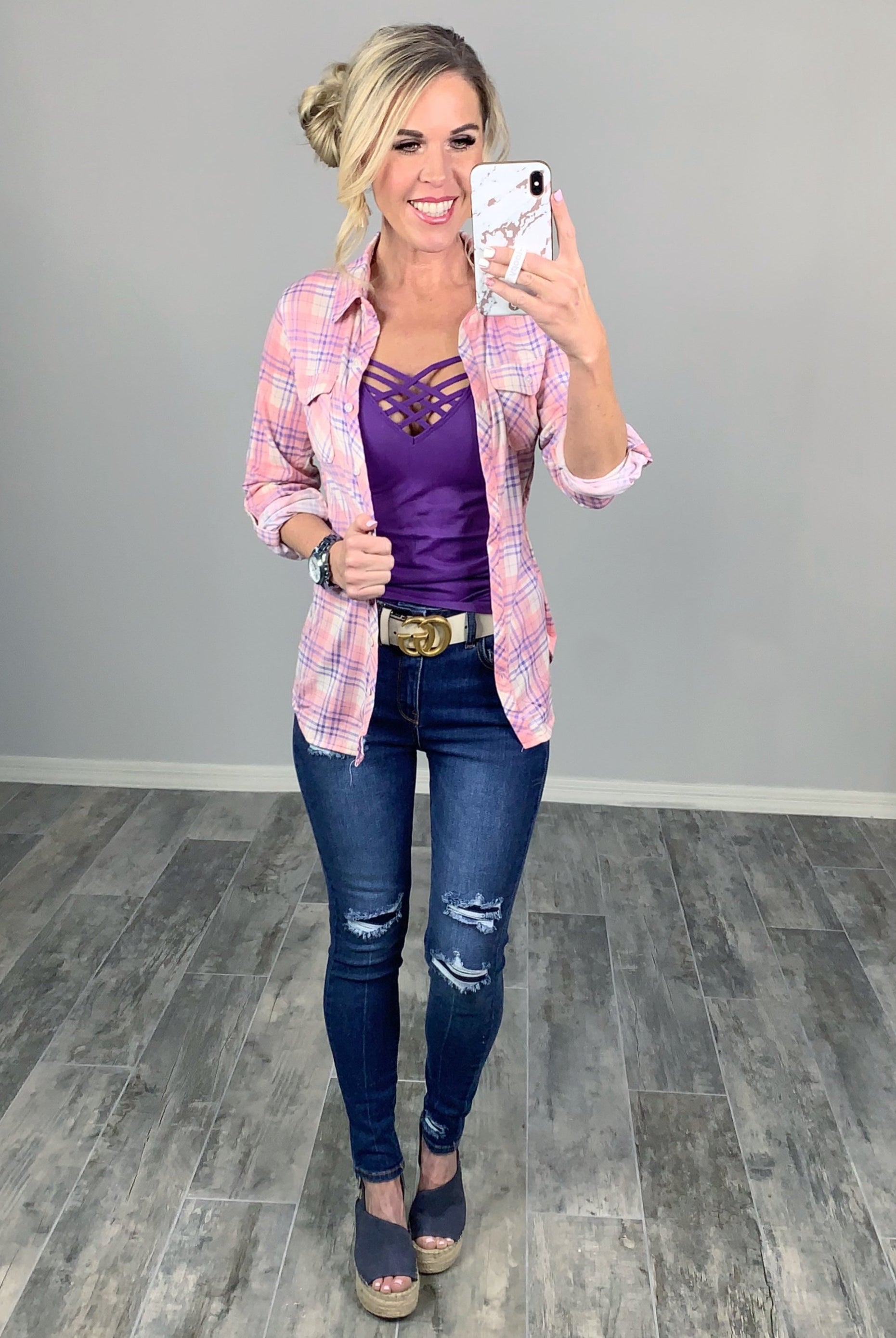 Long Caged Cami - Purple-cami-privityboutique-Privity Boutique, Women’s Fashion Boutique in Mesa, Arizona