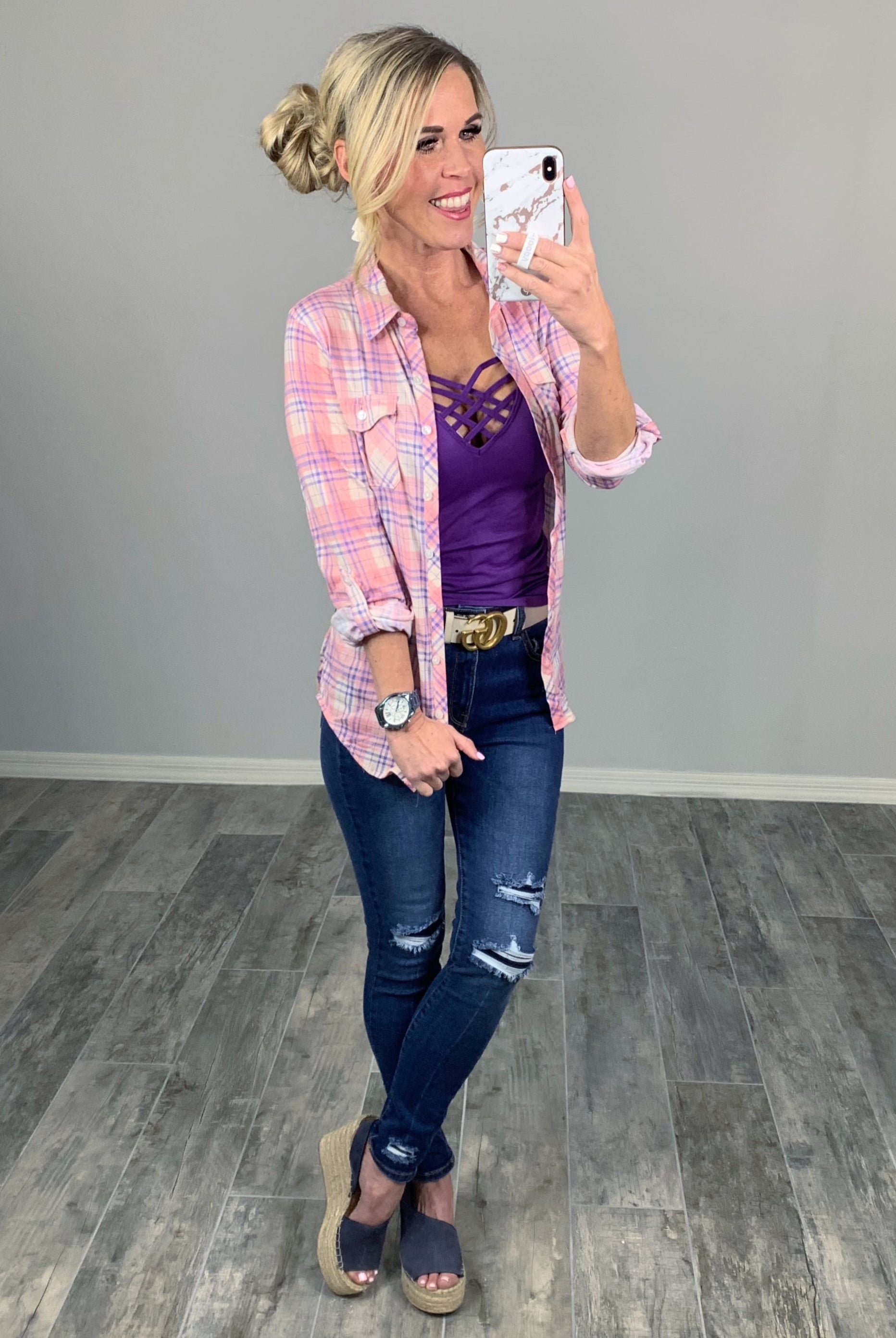 Long Caged Cami - Purple-cami-privityboutique-Privity Boutique, Women’s Fashion Boutique in Mesa, Arizona