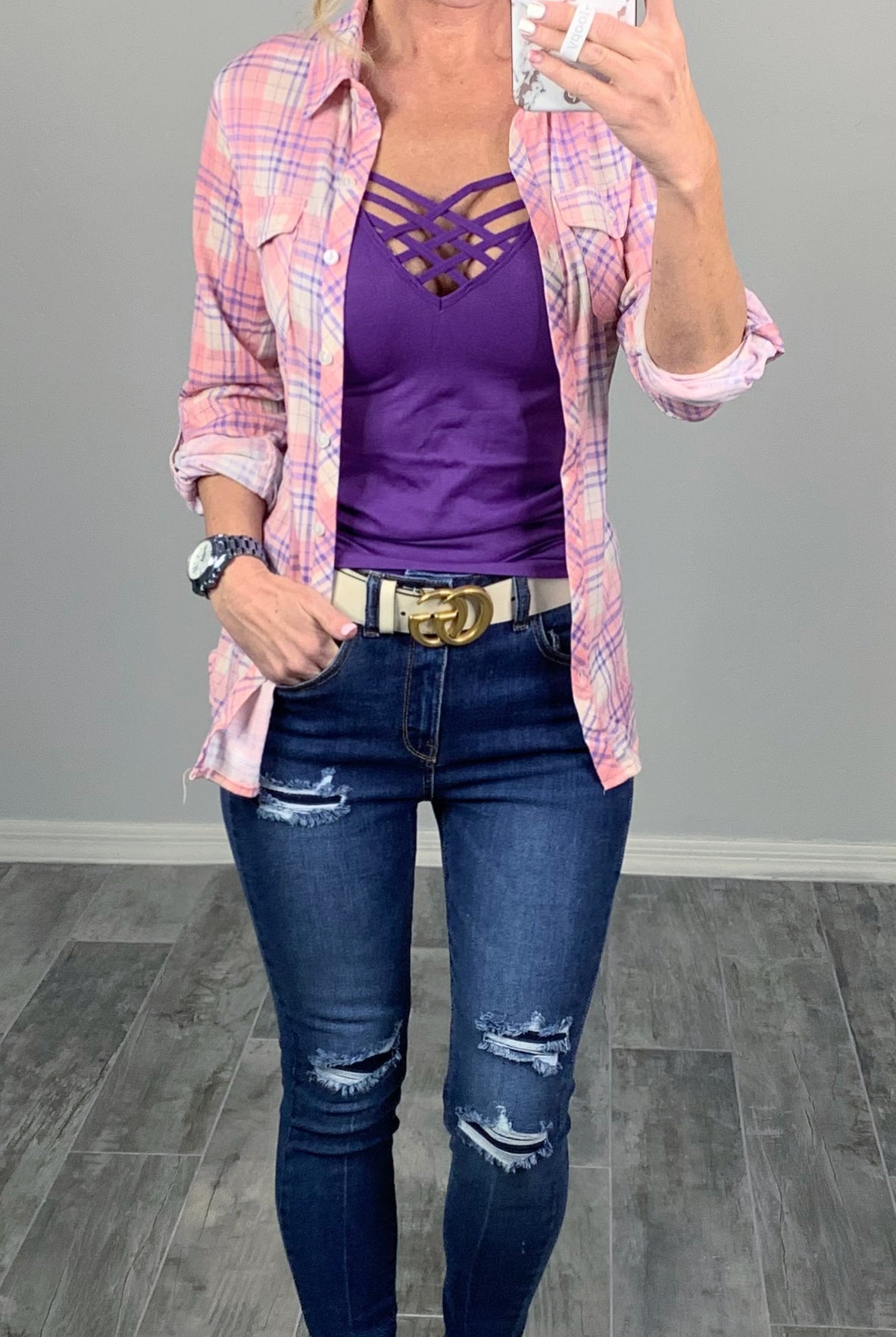 Long Caged Cami - Purple-cami-privityboutique-Privity Boutique, Women’s Fashion Boutique in Mesa, Arizona