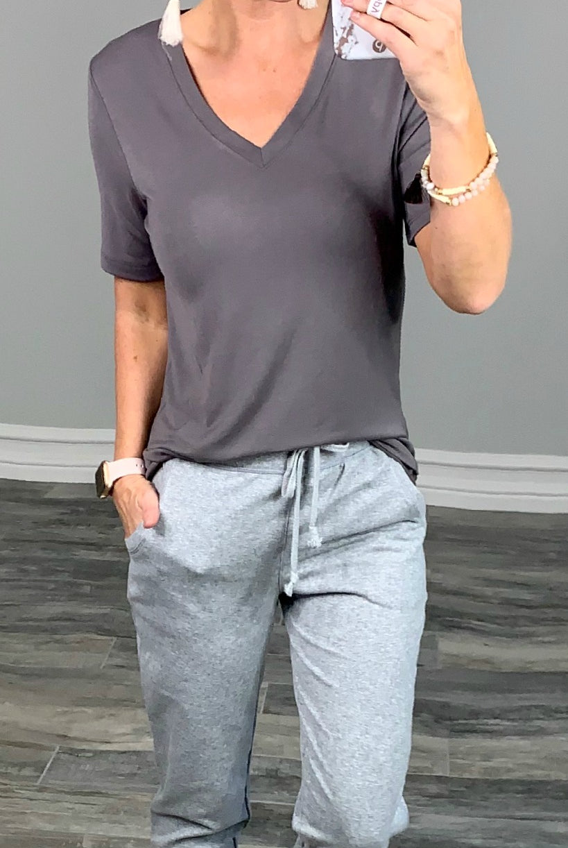 Grey Pocket Joggers-joggers-privityboutique.com-Privity Boutique, Women’s Fashion Boutique in Mesa, Arizona