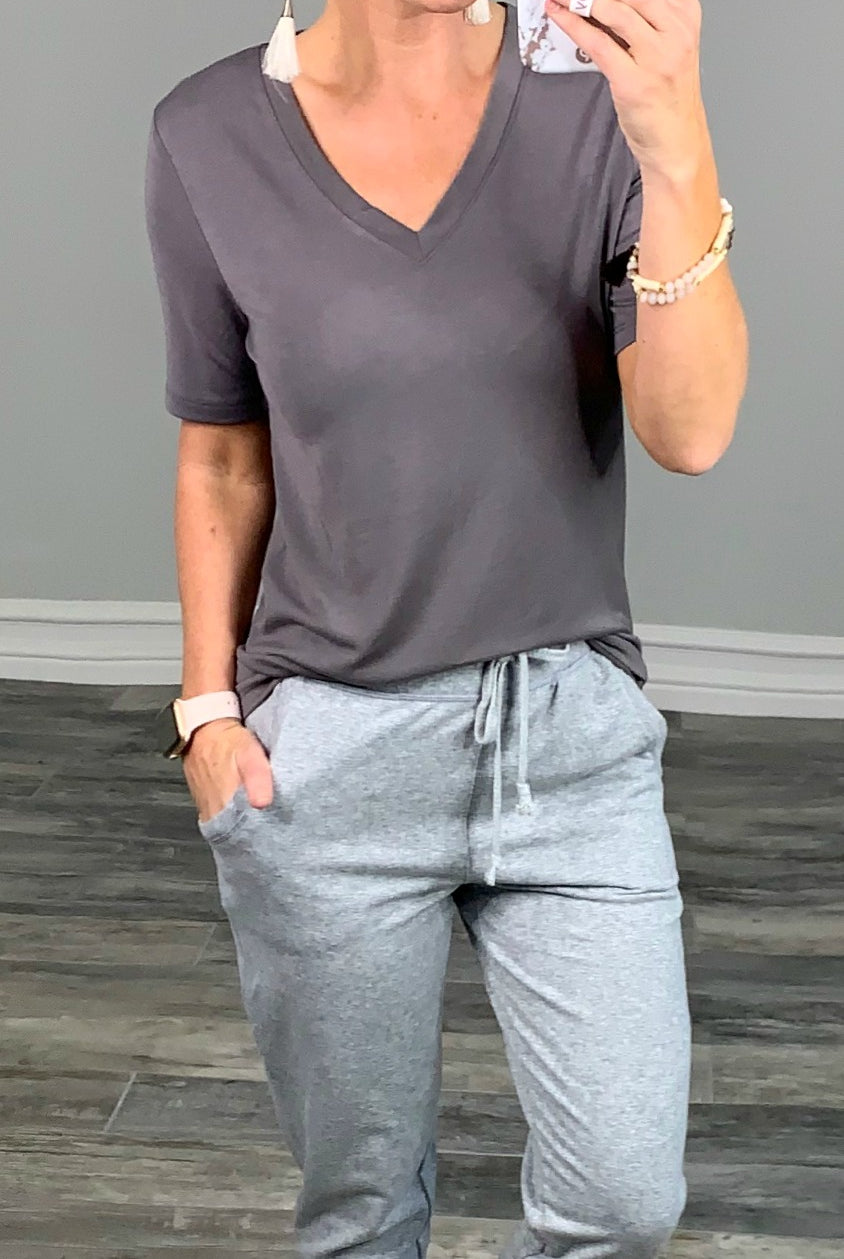 Grey Pocket Joggers-joggers-privityboutique.com-Privity Boutique, Women’s Fashion Boutique in Mesa, Arizona
