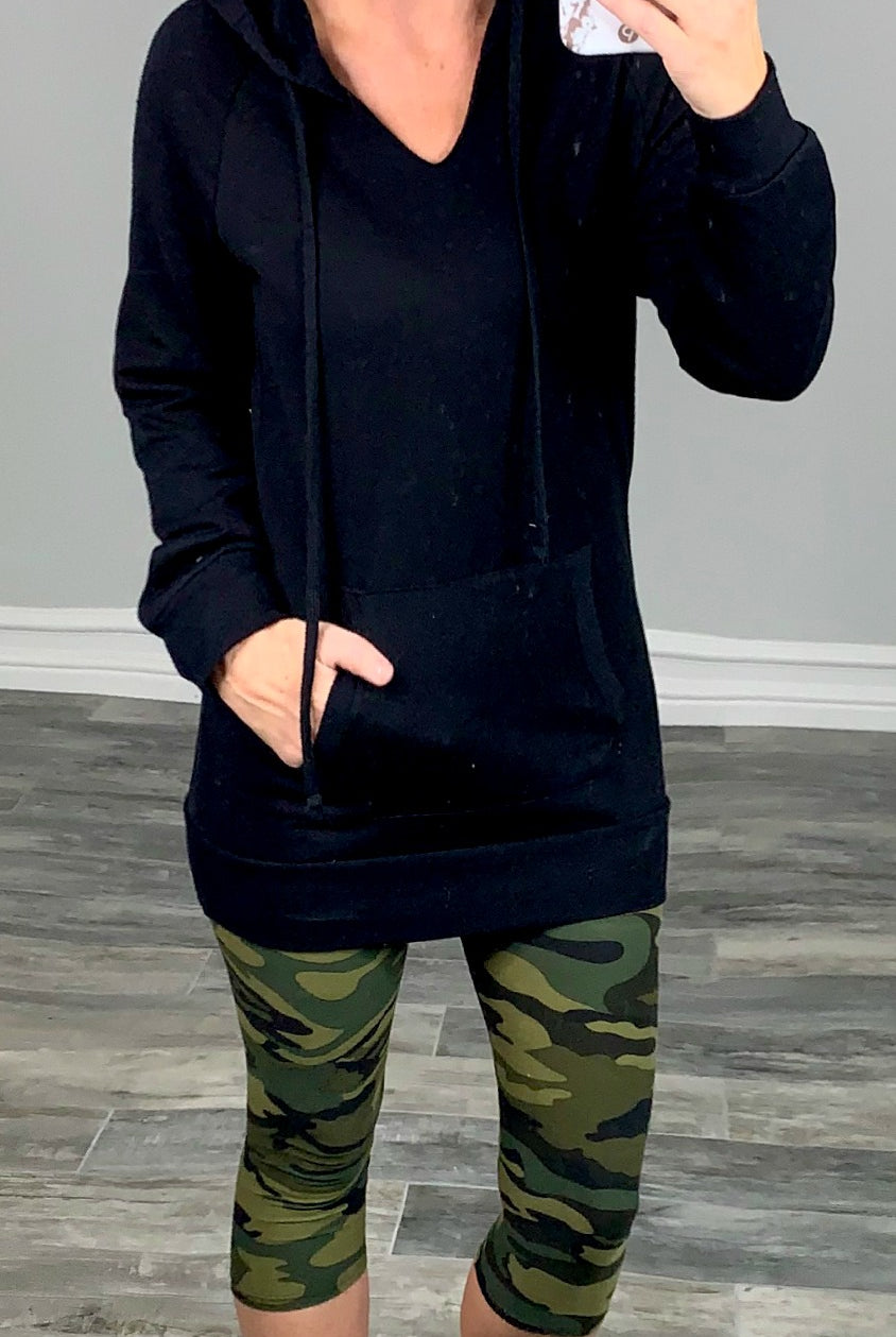 Long Hooded Sweatshirt: Black-Tunic-privityboutique-Privity Boutique, Women’s Fashion Boutique in Mesa, Arizona