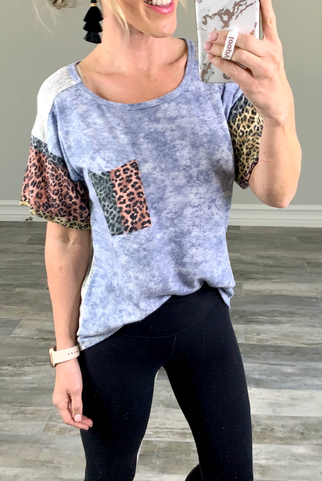 Tye Dye Leopard Print Top-Top-privityboutique-Privity Boutique, Women’s Fashion Boutique in Mesa, Arizona