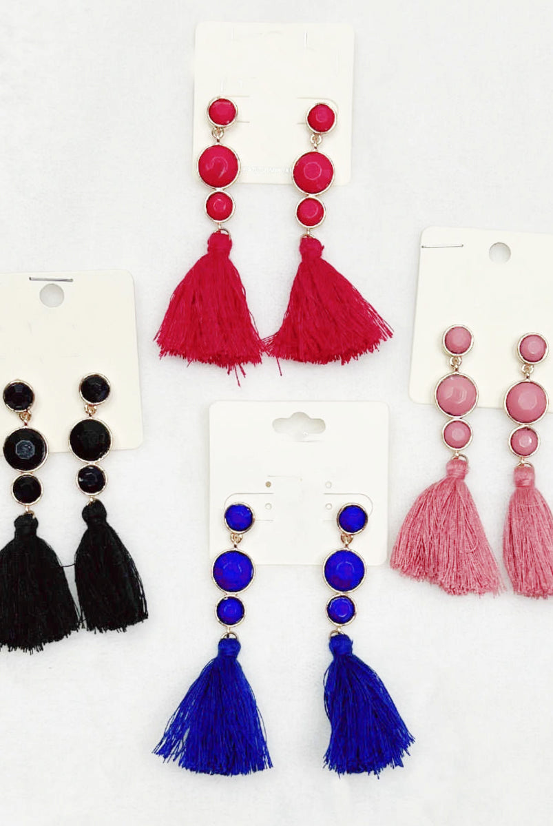 Love You Out Loud Tassel Earrings - Multiple Colors-earrings-privityboutique.com-Privity Boutique, Women’s Fashion Boutique in Mesa, Arizona