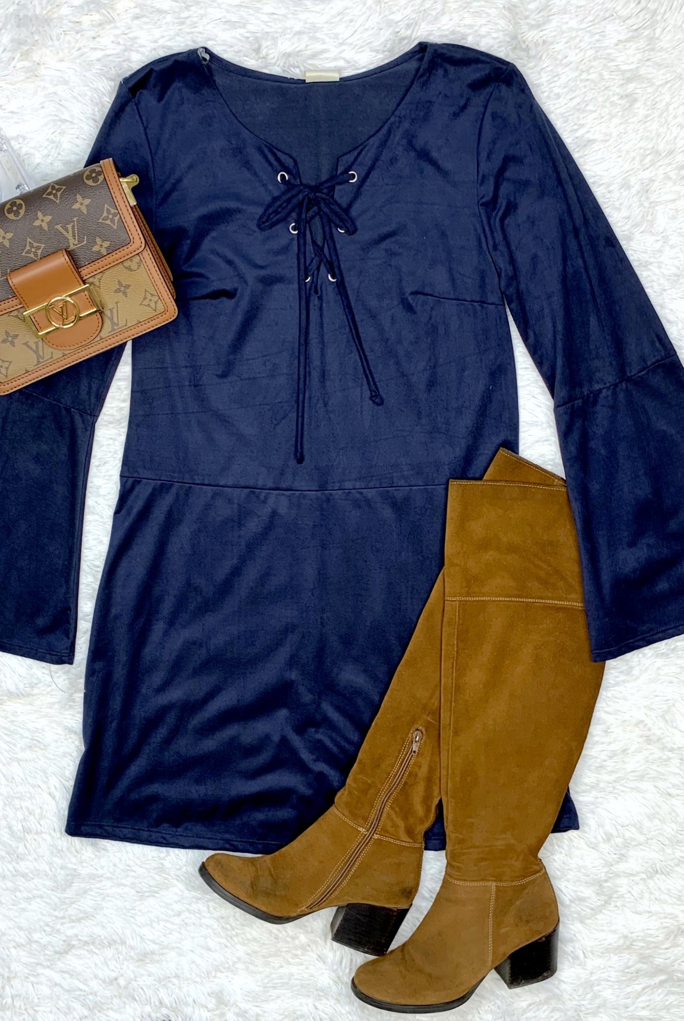 Keeping Me Company Dress: Navy-Dress-privityboutique.com-Privity Boutique, Women’s Fashion Boutique in Mesa, Arizona