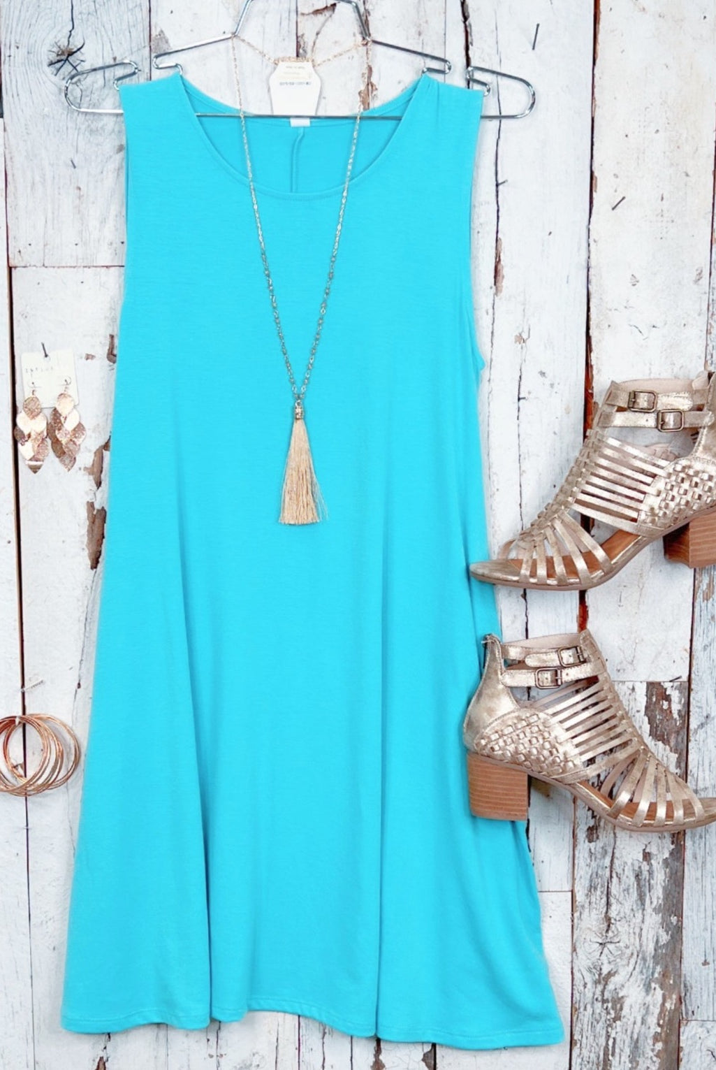 Basic Pocket Tank Dress - Ocean-Dress-privityboutique.com-Privity Boutique, Women’s Fashion Boutique in Mesa, Arizona