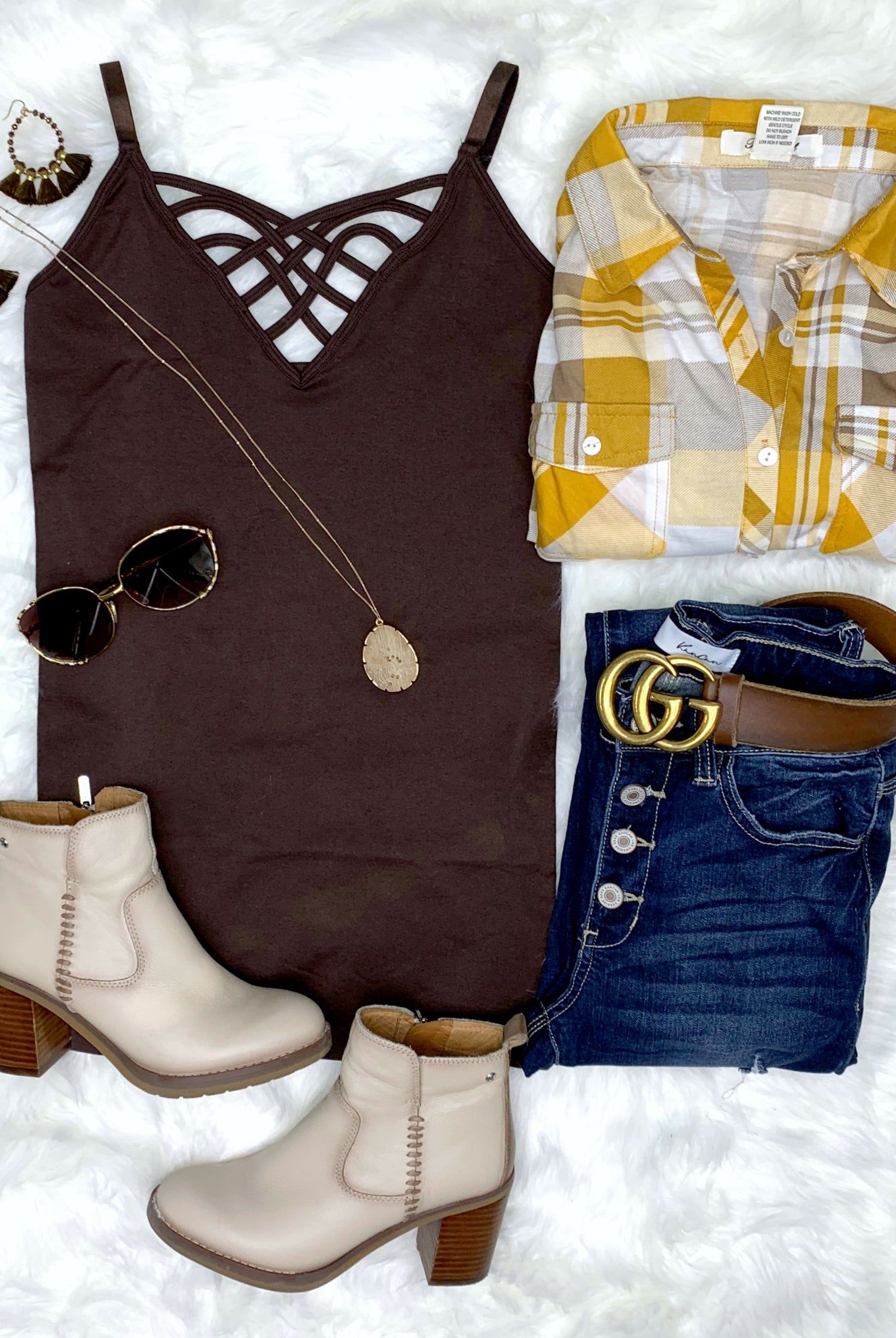 Long Caged Cami - Brown-cami-privityboutique-Privity Boutique, Women’s Fashion Boutique in Mesa, Arizona