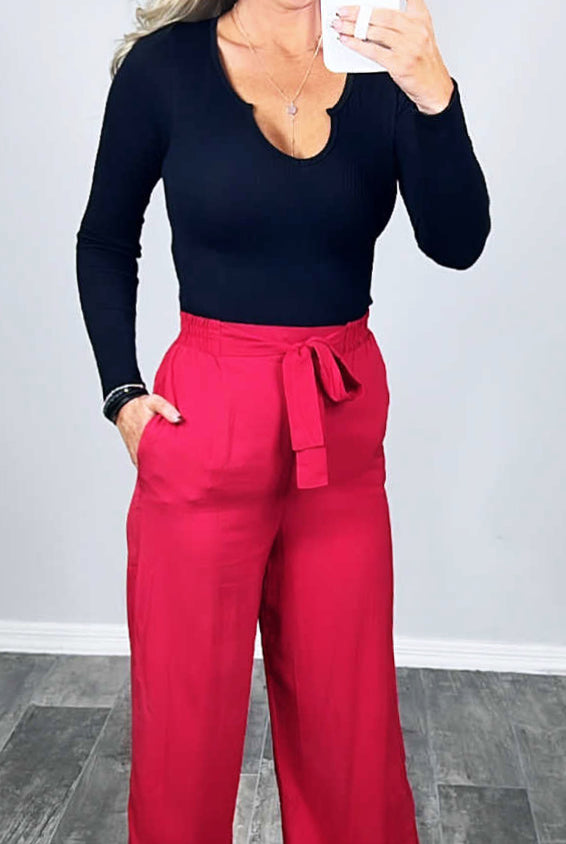 Leave Behind Pants - Red-palazzo-privityboutique.com-Privity Boutique, Women’s Fashion Boutique in Mesa, Arizona