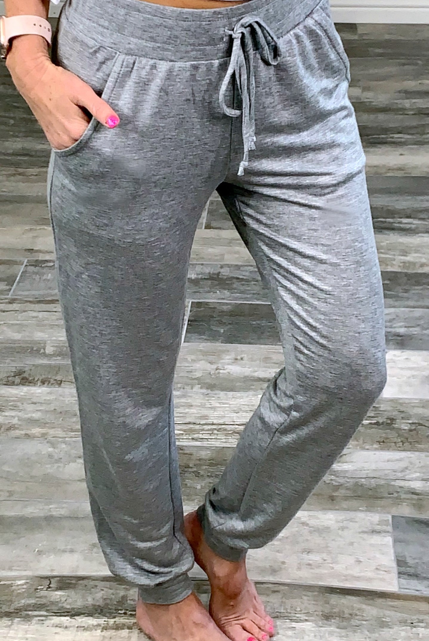 Basic Joggers - Grey-palazzo-privityboutique.com-Privity Boutique, Women’s Fashion Boutique in Mesa, Arizona