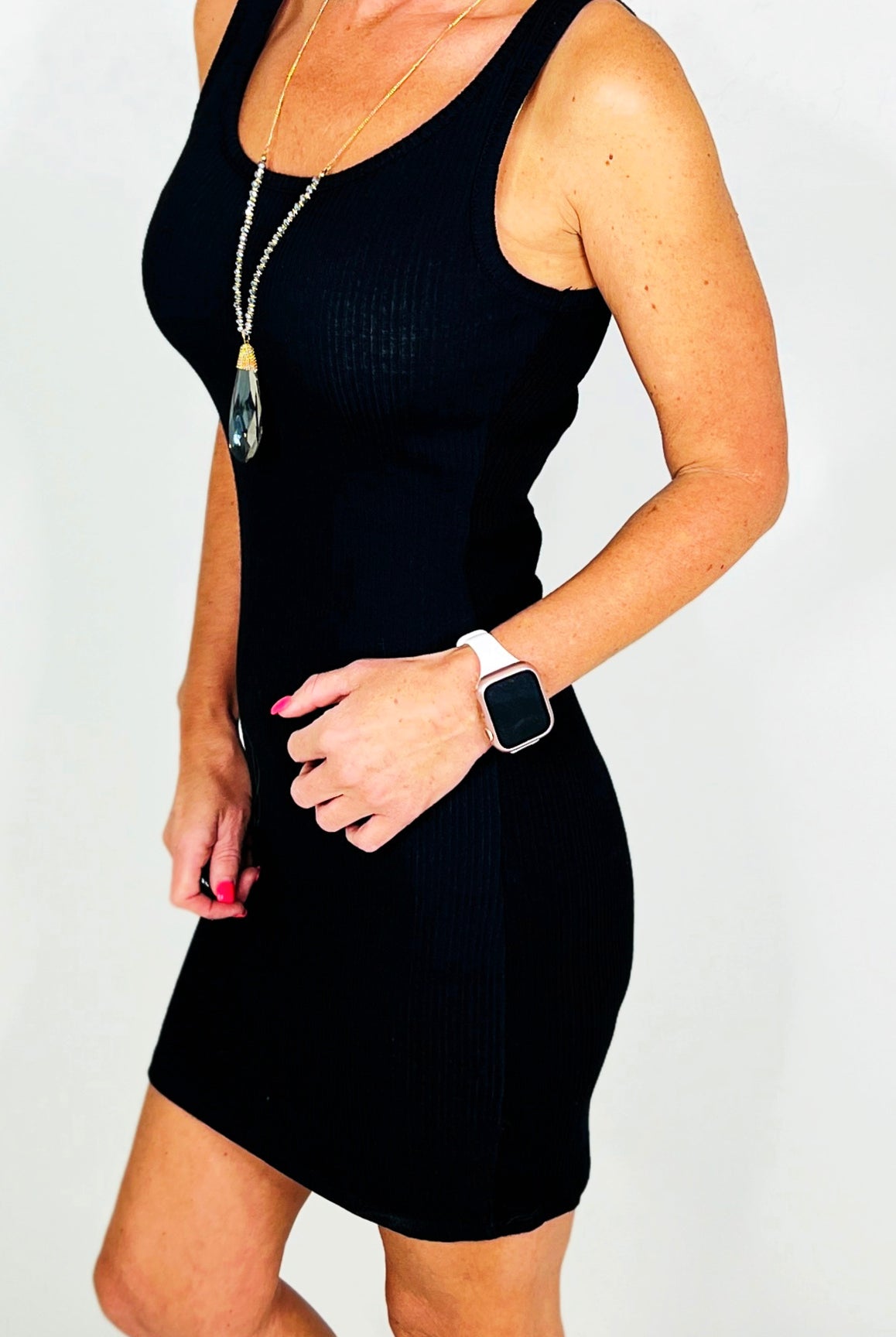 Daily Thoughts Ribbed Tank Dress - Black-Dress-privityboutique.com-Privity Boutique, Women’s Fashion Boutique in Mesa, Arizona