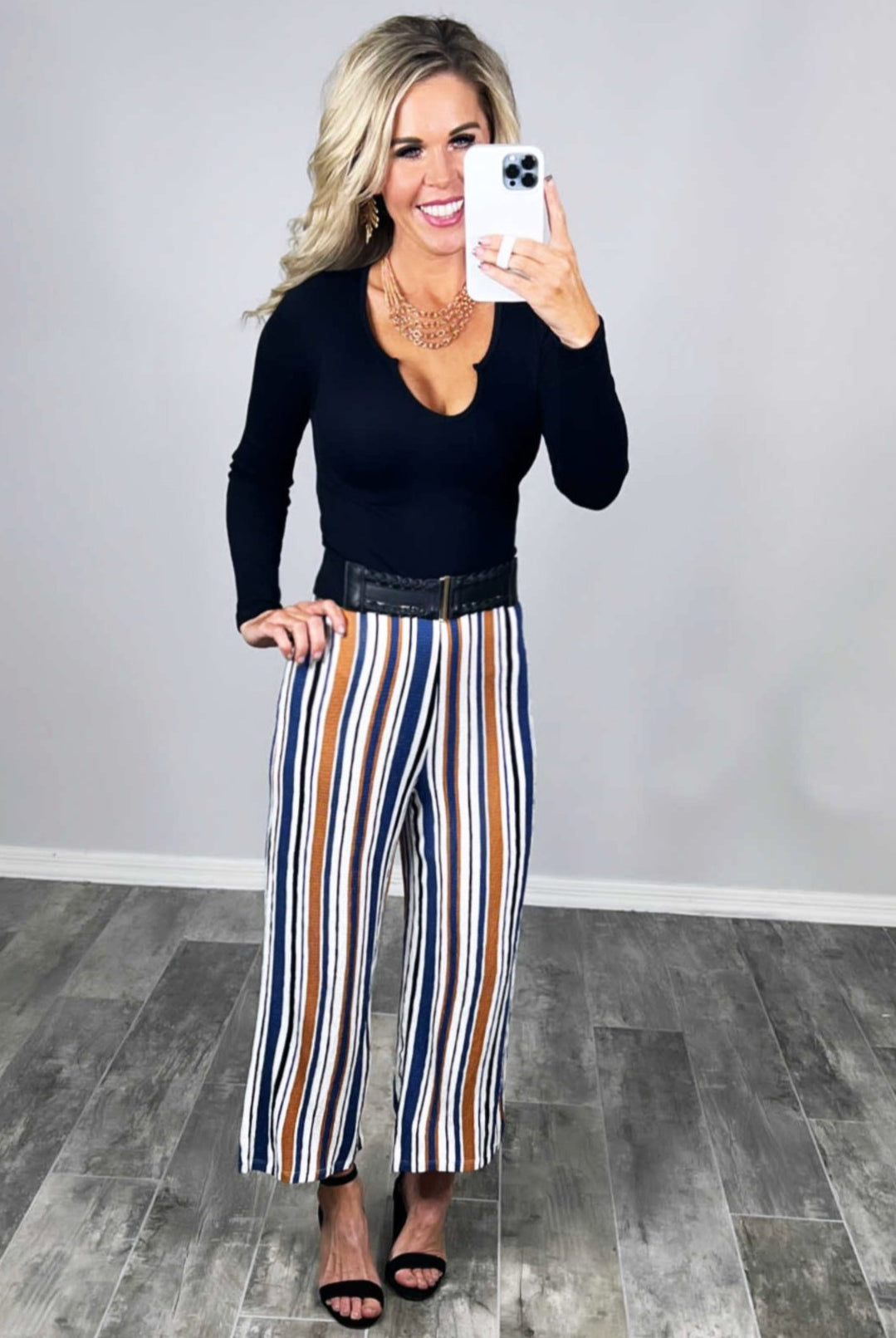 In Good Time Striped Pants - Blue-palazzo-privityboutique.com-Privity Boutique, Women’s Fashion Boutique in Mesa, Arizona