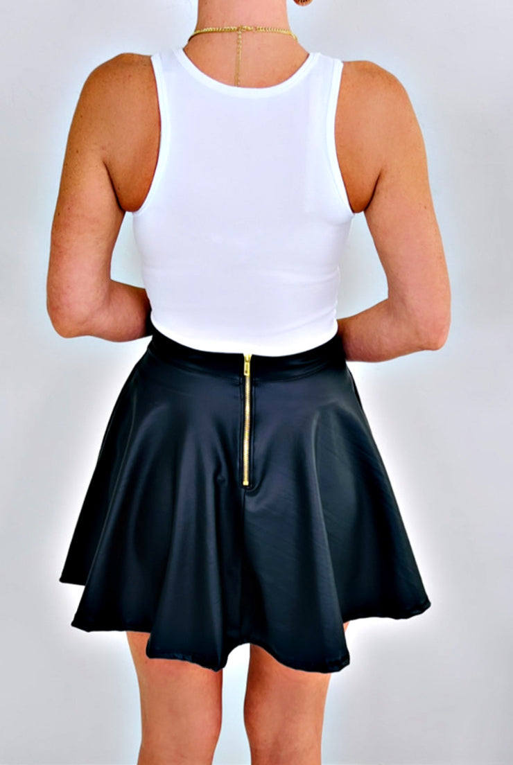 Sleek Shine Faux Leather Skirt-Dress-privityboutique.com-Privity Boutique, Women’s Fashion Boutique in Mesa, Arizona