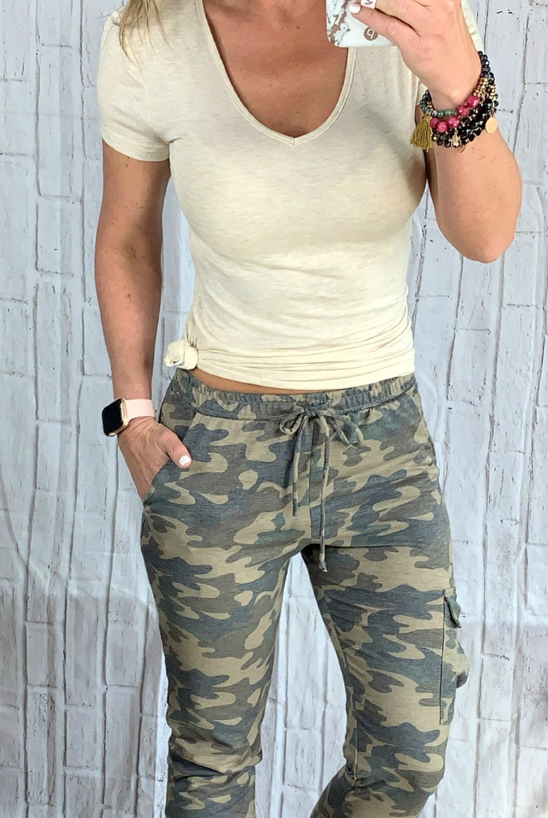 Camo Cargo Joggers: Light-palazzo-privityboutique.com-Privity Boutique, Women’s Fashion Boutique in Mesa, Arizona