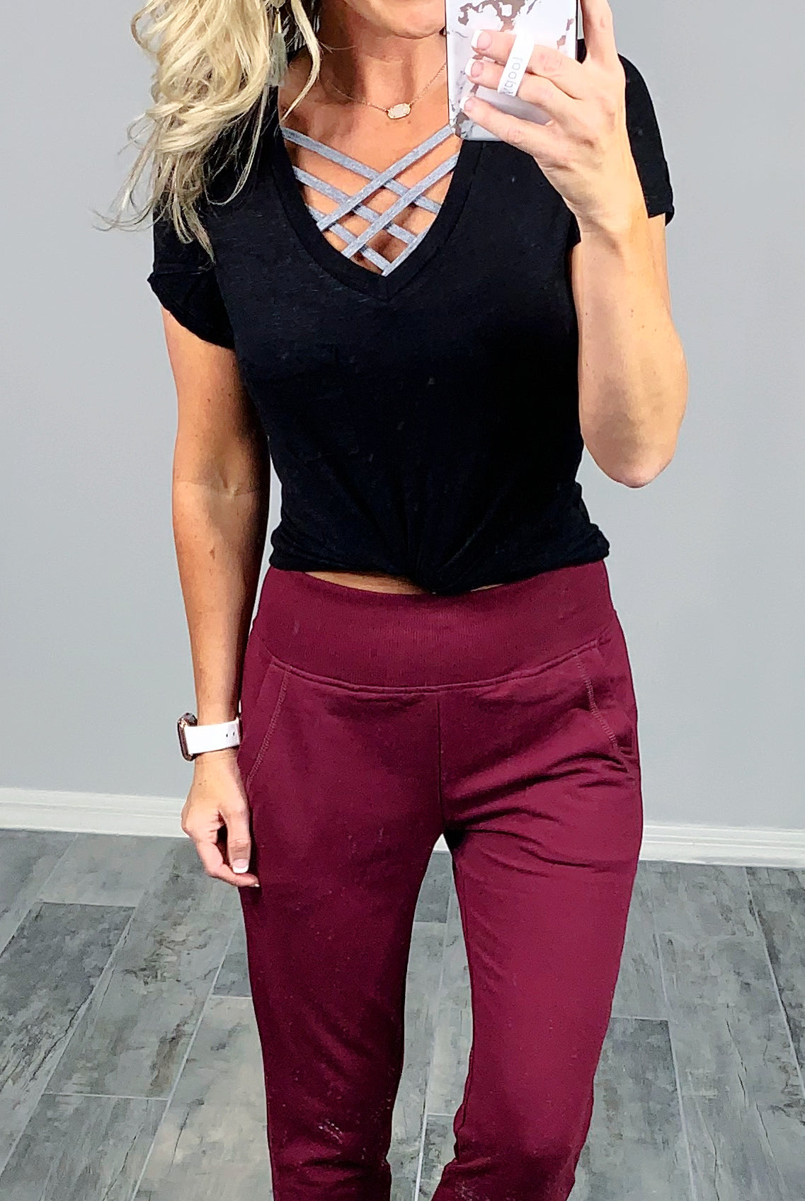 Lounging Around Joggers - Burgundy-palazzo-privityboutique.com-Privity Boutique, Women’s Fashion Boutique in Mesa, Arizona