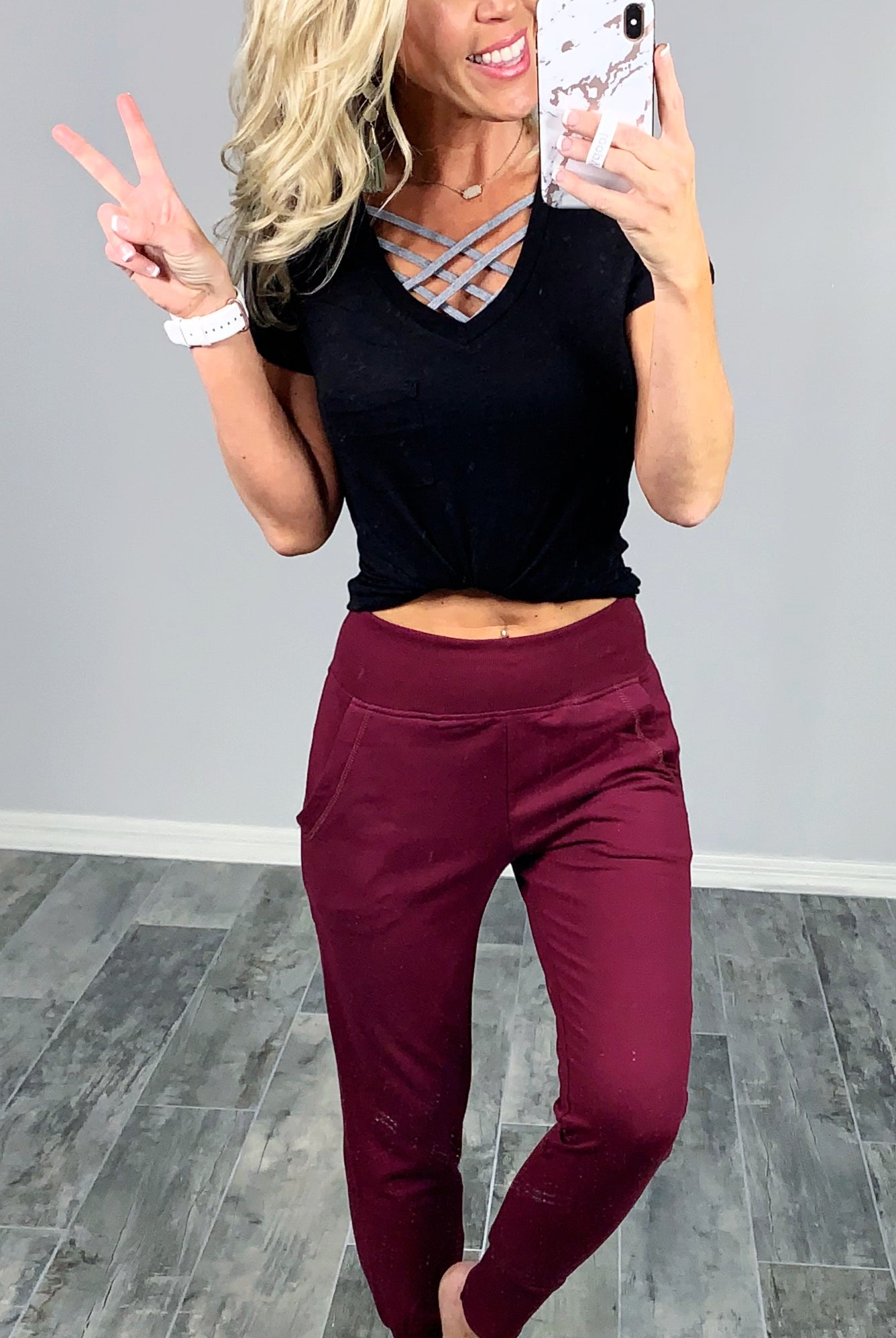 Lounging Around Joggers - Burgundy-palazzo-privityboutique.com-Privity Boutique, Women’s Fashion Boutique in Mesa, Arizona