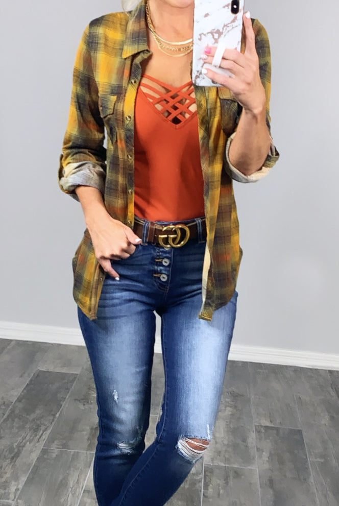 Long Caged Cami - Pumpkin-cami-privityboutique-Privity Boutique, Women’s Fashion Boutique in Mesa, Arizona