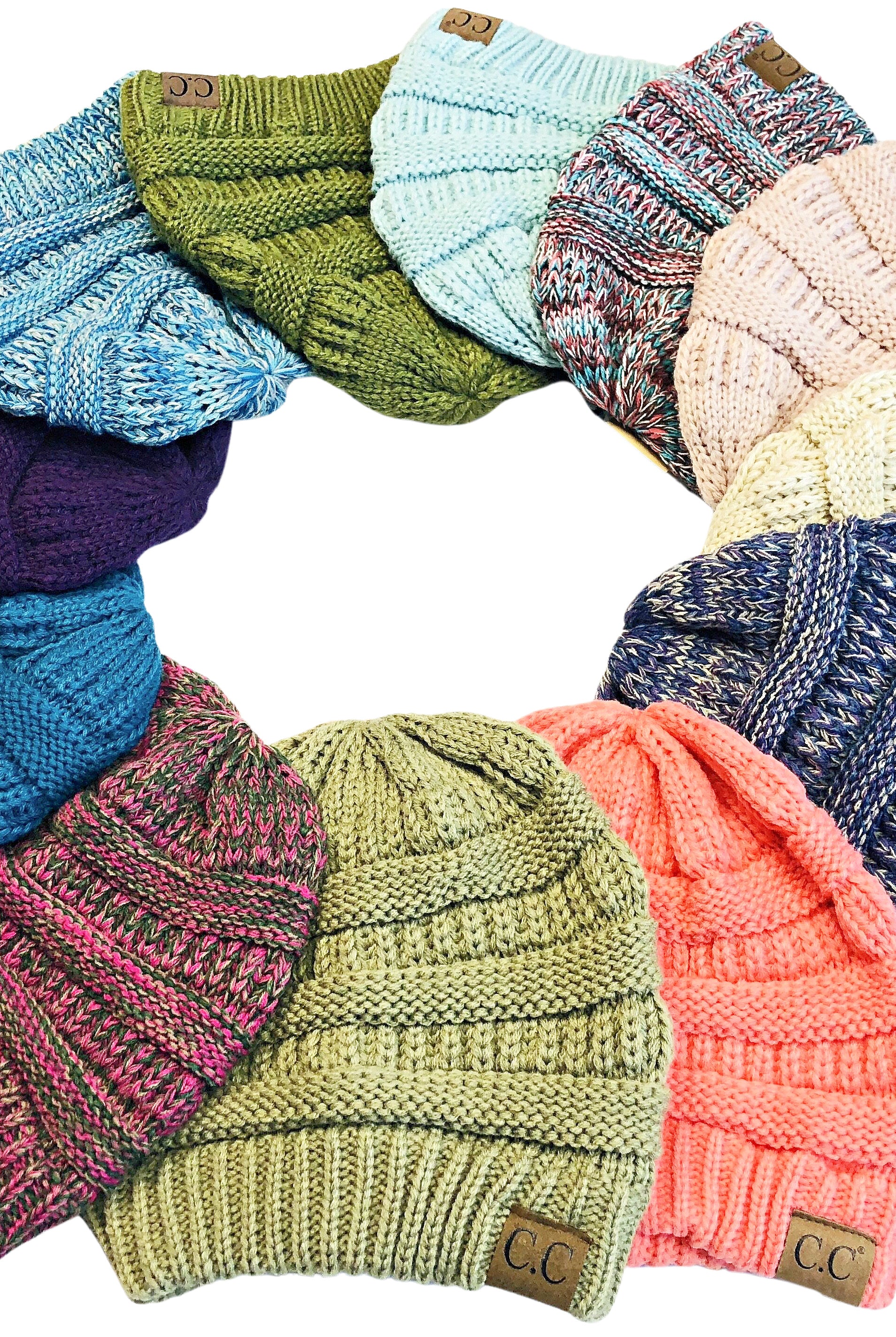 Slouchy Melange Knit Beanie: Multiple Colors-privityboutique-Privity Boutique, Women’s Fashion Boutique in Mesa, Arizona