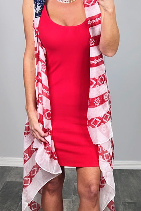 Basic Ribbed Tank Dress - Red-Dress-privityboutique.com-Privity Boutique, Women’s Fashion Boutique in Mesa, Arizona