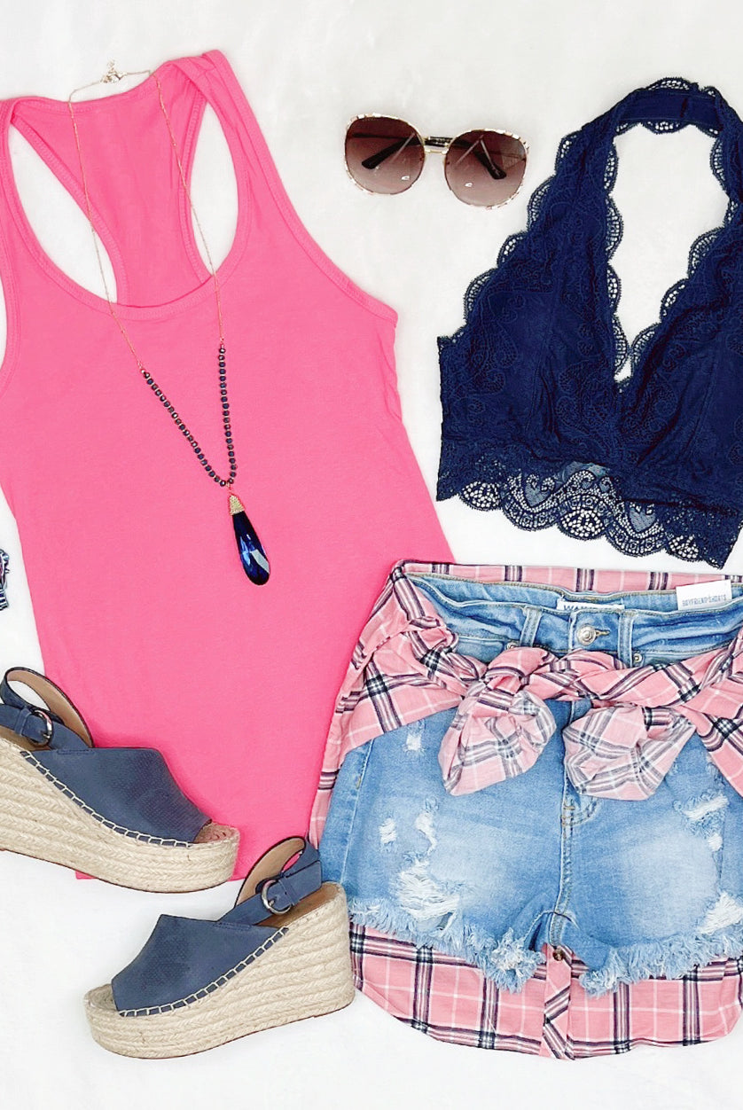 Basic Racerback Tank - Pink-Top-privityboutique.com-Privity Boutique, Women’s Fashion Boutique in Mesa, Arizona