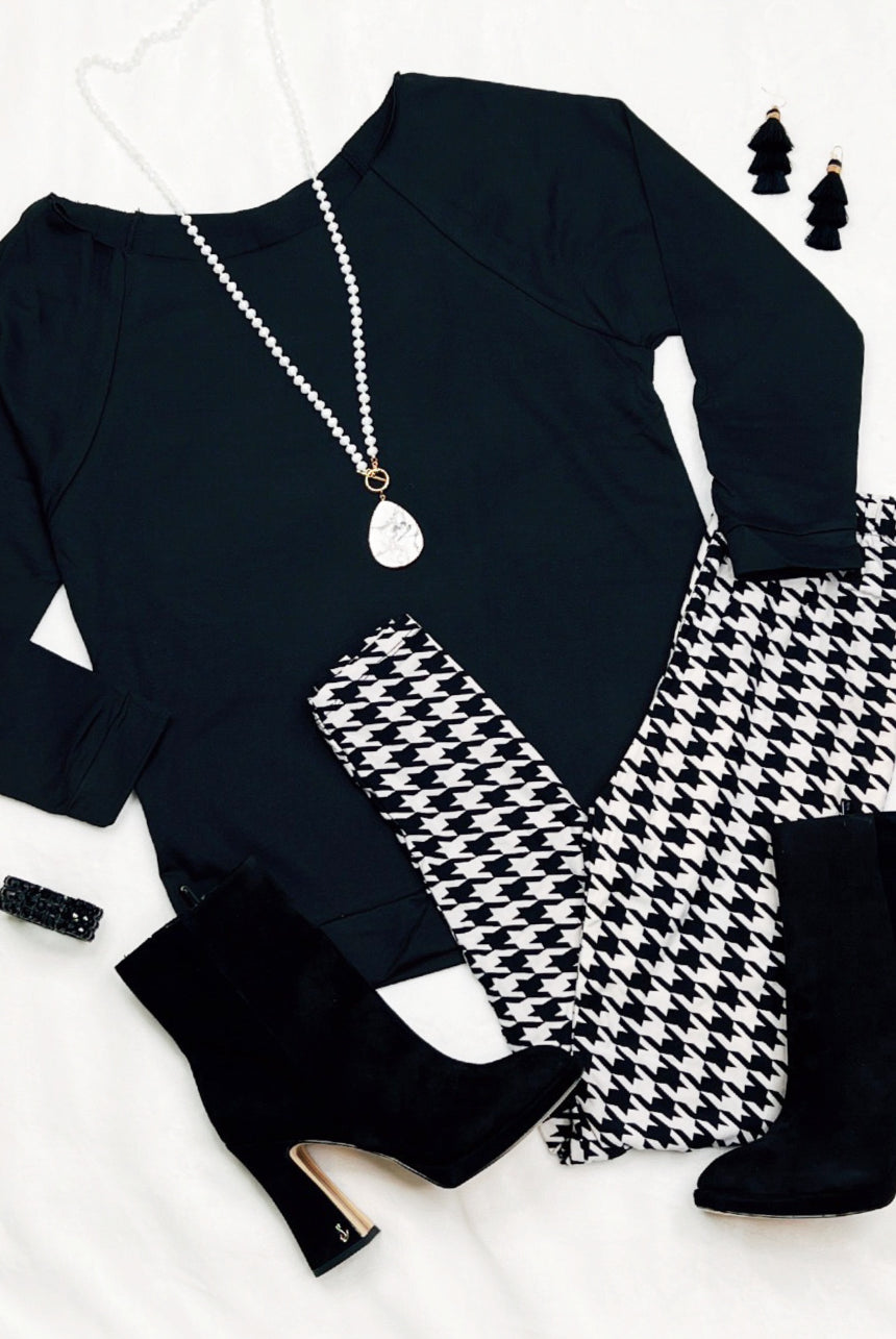 Raw Hem Off The Shoulder - Black-Top-privityboutique.com-Privity Boutique, Women’s Fashion Boutique in Mesa, Arizona